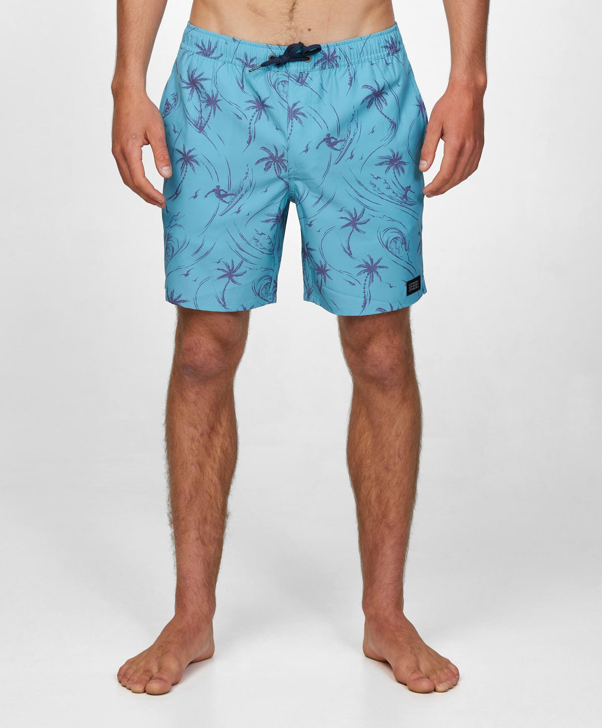 Hermosa E Waist 17" Beach Shorts - Blue Floral