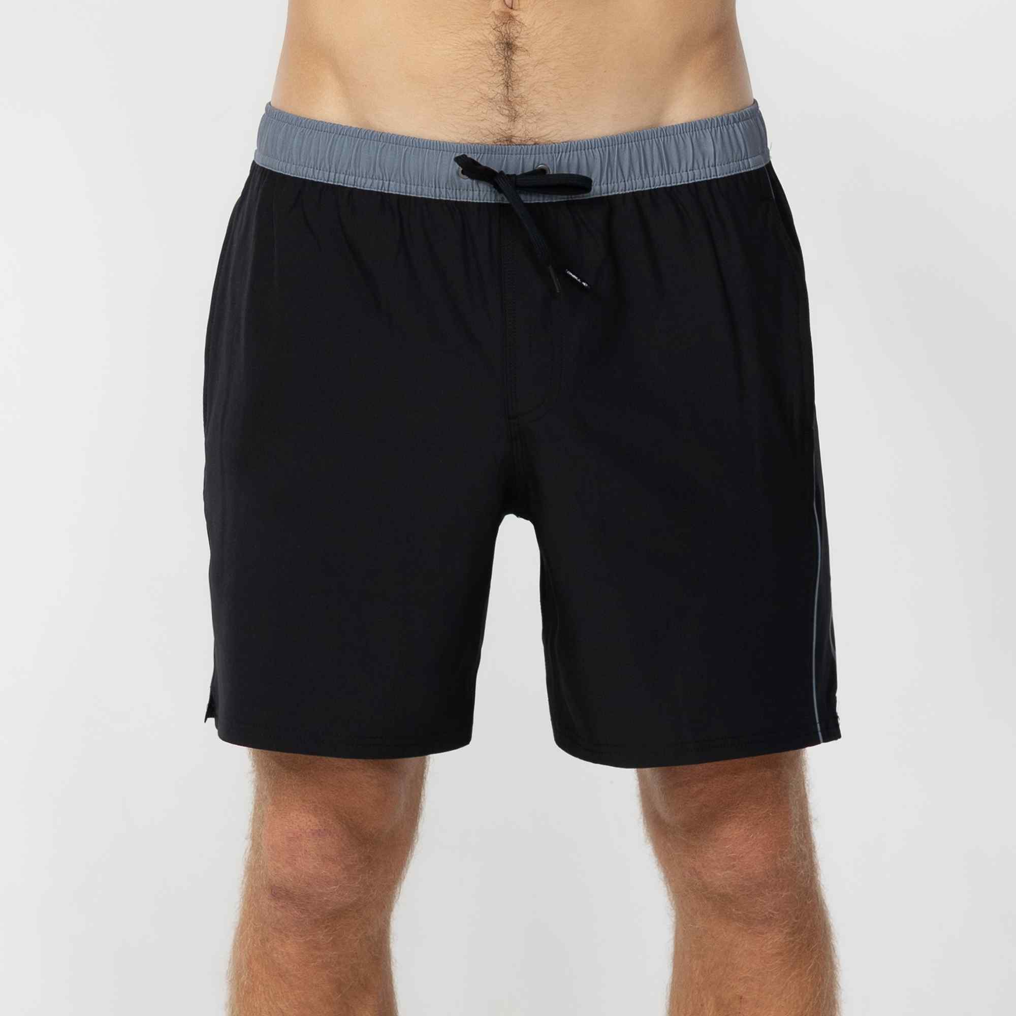 Hermosa Side Panel EW 17" Beach Short - Black