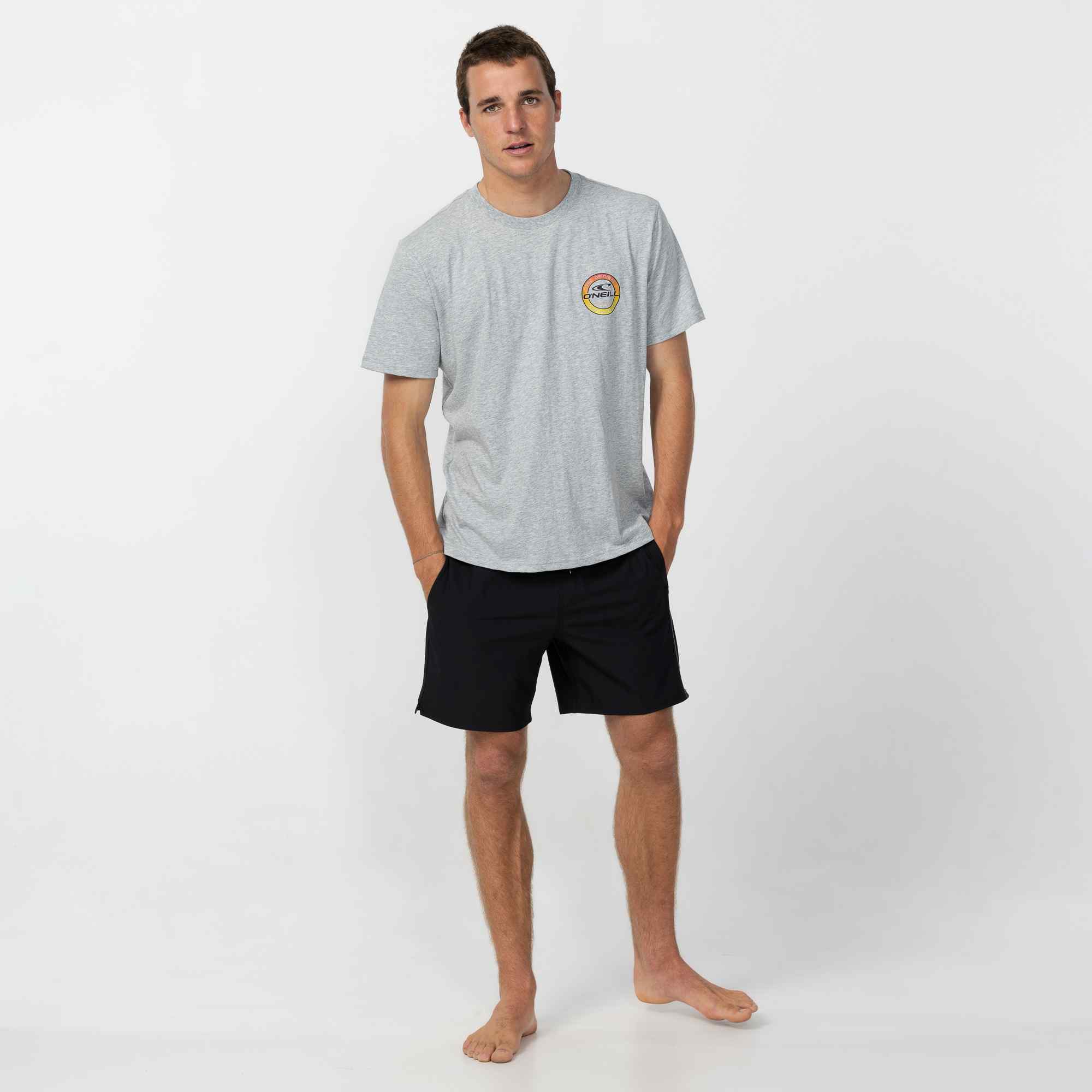 Hermosa Side Panel EW 17" Beach Short - Black