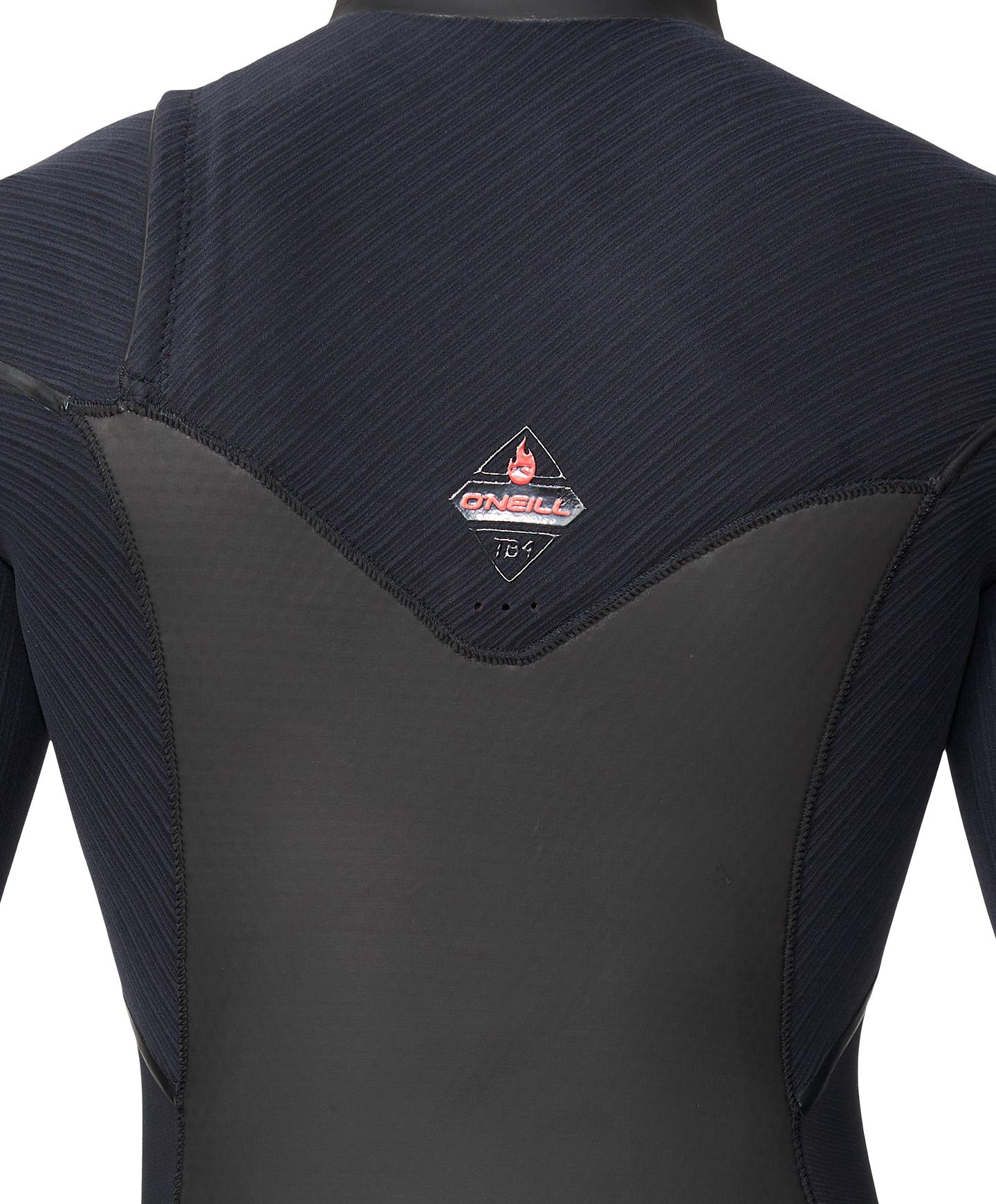 HyperFire X 5/4+mm Hooded Steamer Chest Zip Wetsuit - Black