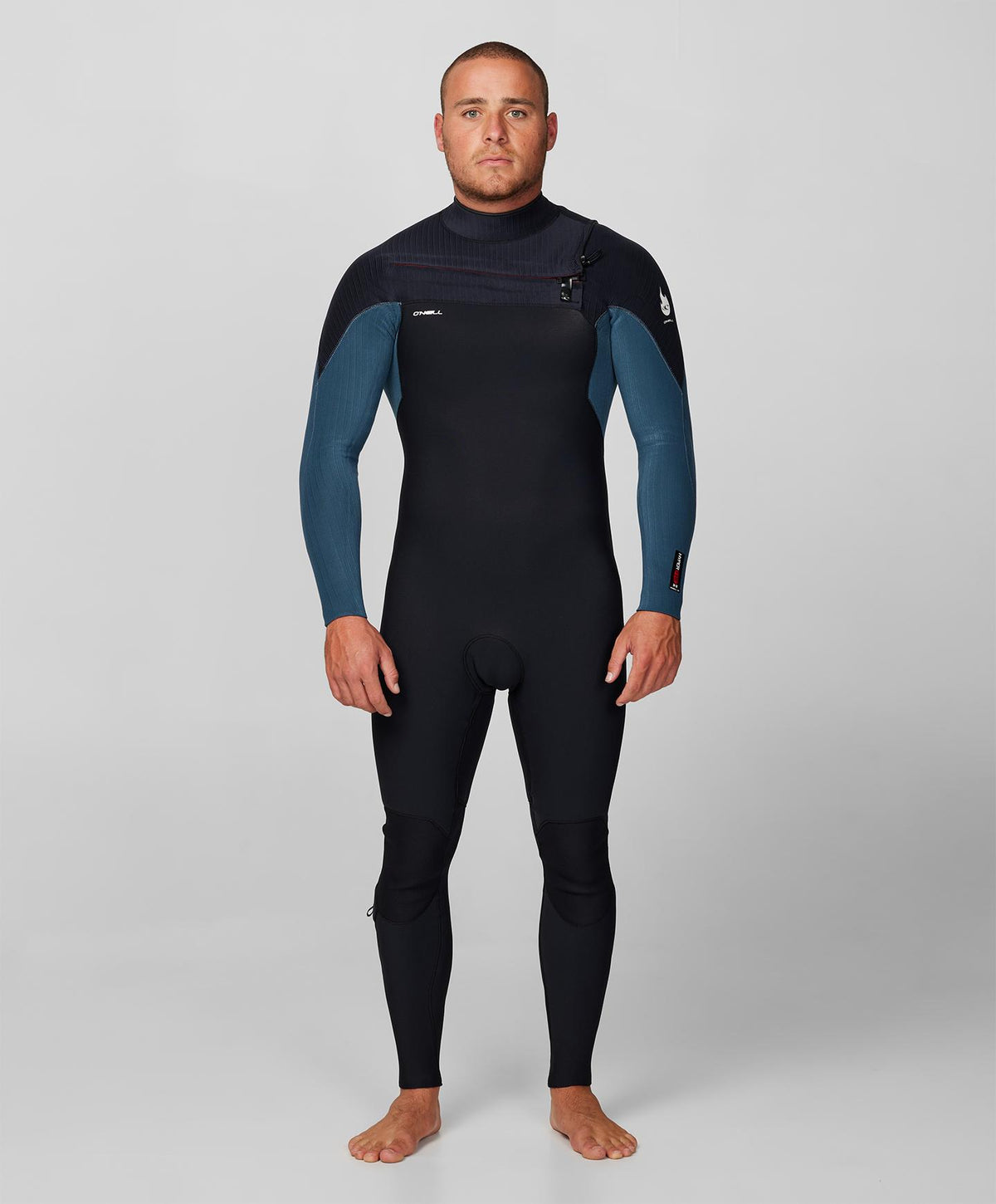 HyperFire 4/3mm Steamer Chest Zip Wetsuit - Cadet