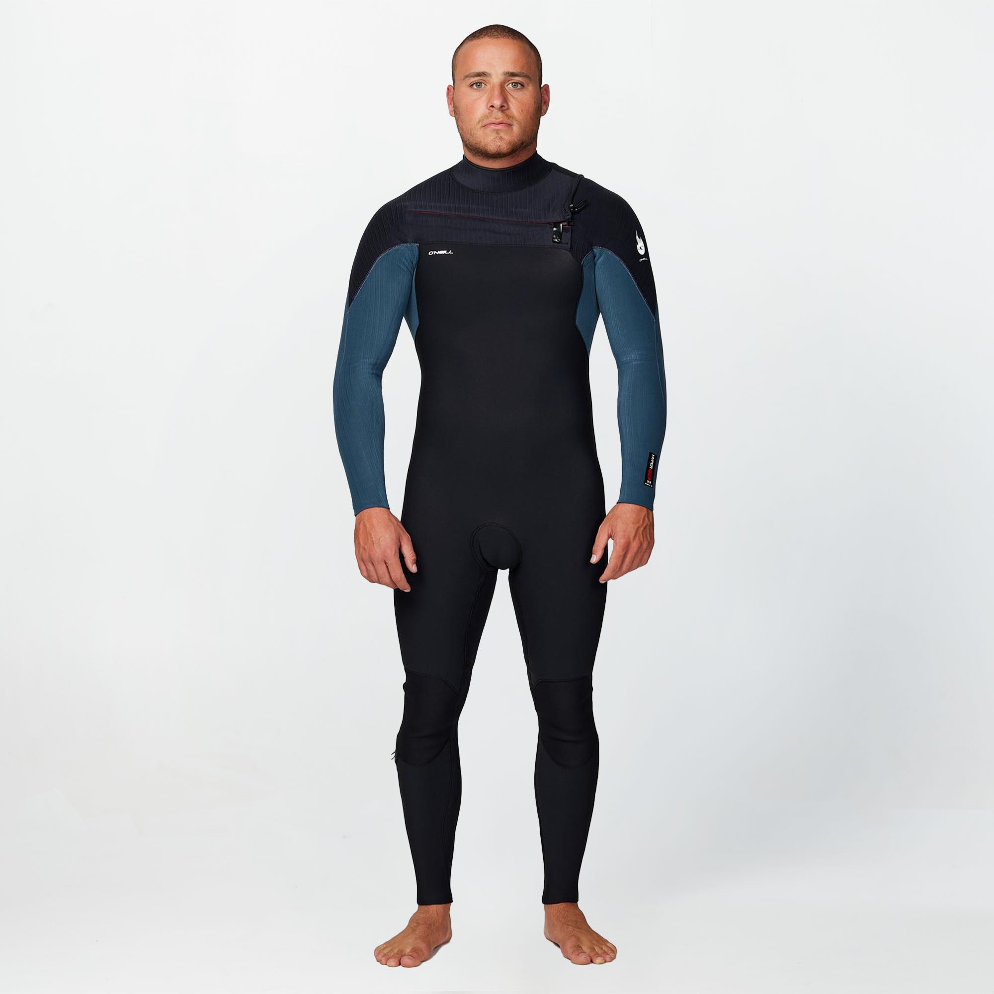 HyperFire 4/3mm Steamer Chest Zip Wetsuit - Cadet