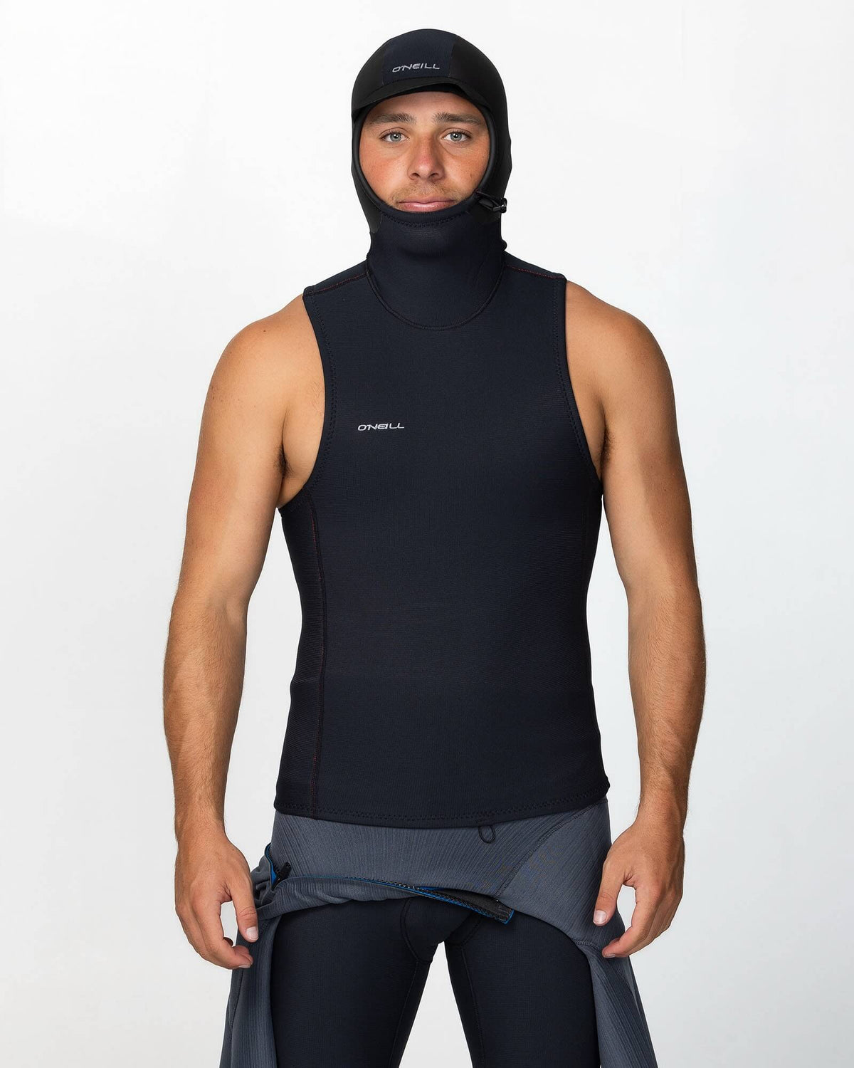 HyperFire No Sleeve GBS Hooded Wetsuit Vest - Black