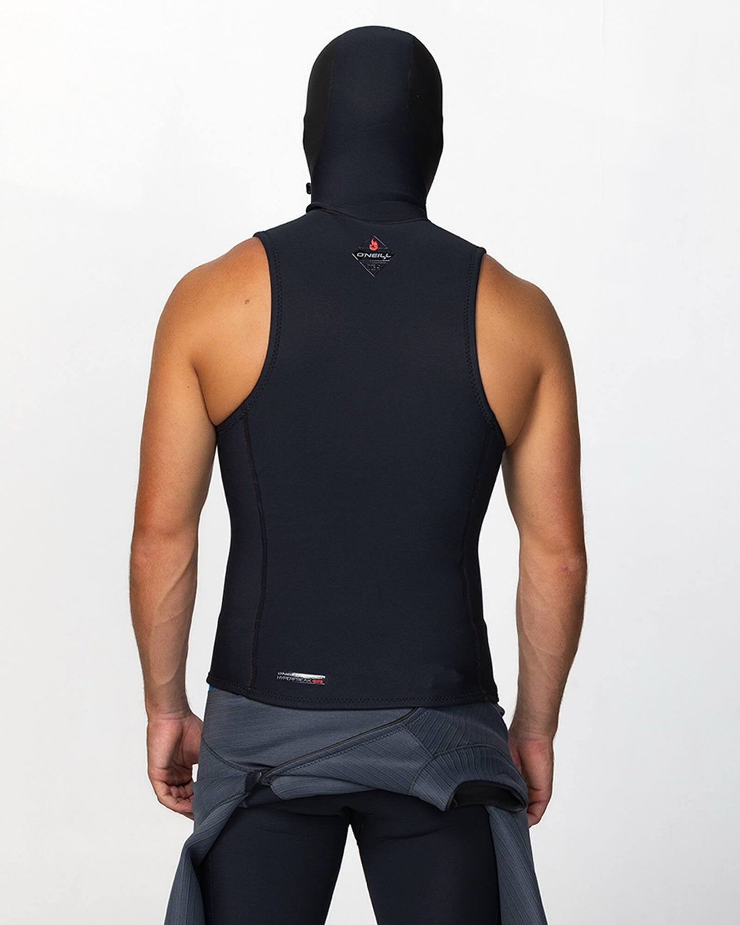 HyperFire No Sleeve GBS Hooded Wetsuit Vest - Black