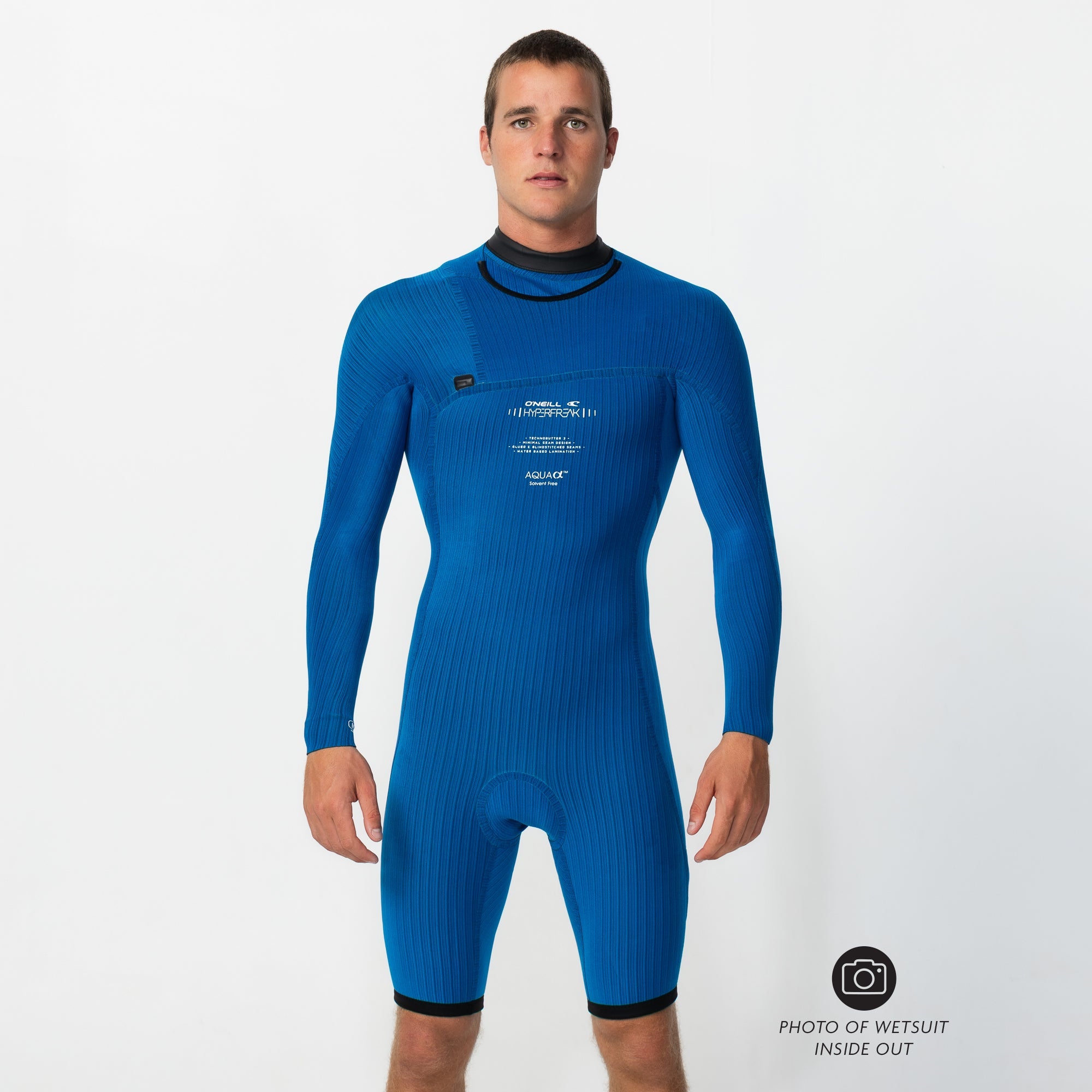 HyperFreak 2mm Long Sleeve Springsuit Chest Zip Wetsuit - Black