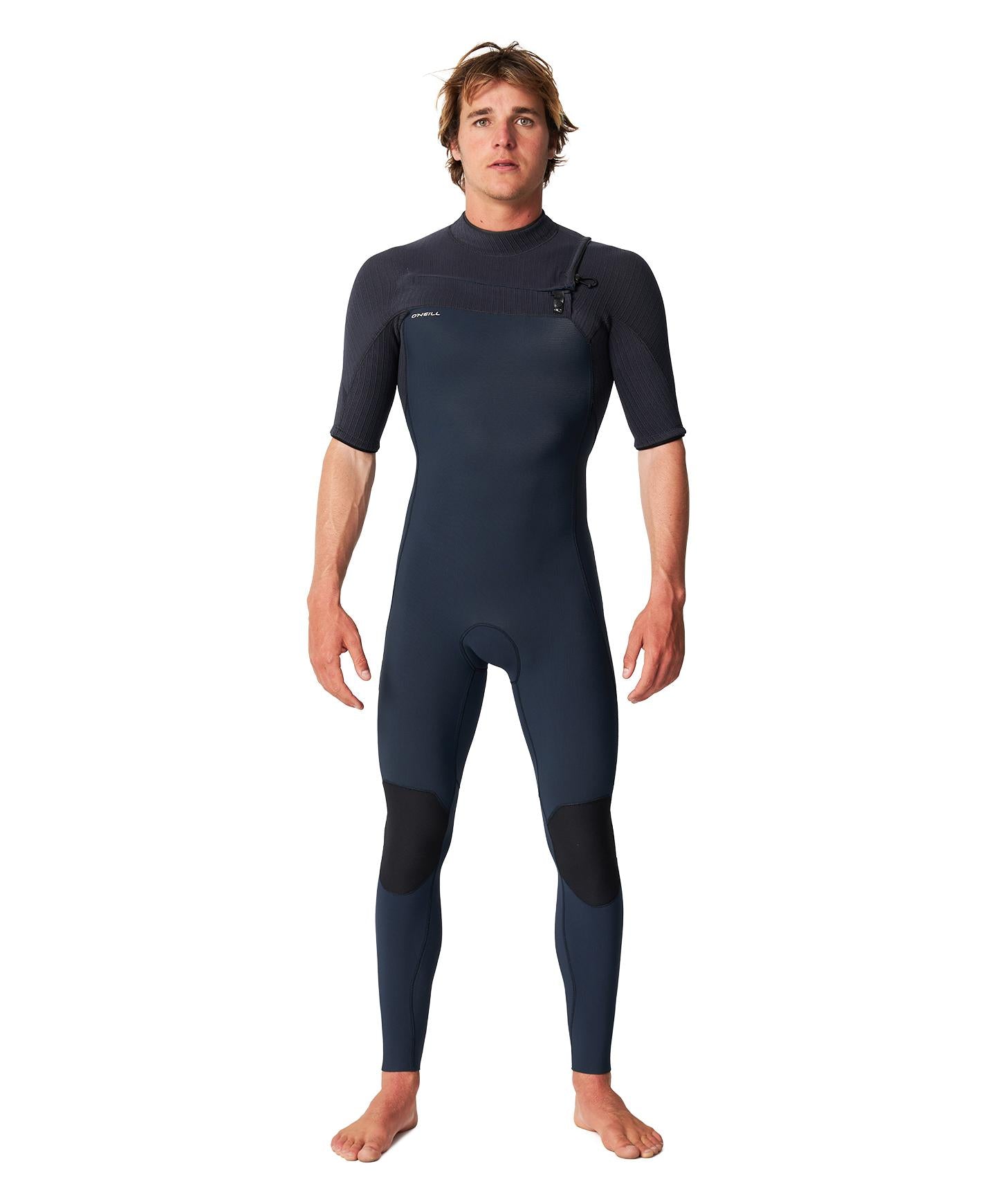 HyperFreak 2mm Short Arm Steamer Chest Zip Wetsuit - Carbon