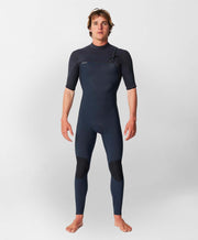 HyperFreak 2mm Short Arm Steamer Chest Zip Wetsuit - Carbon