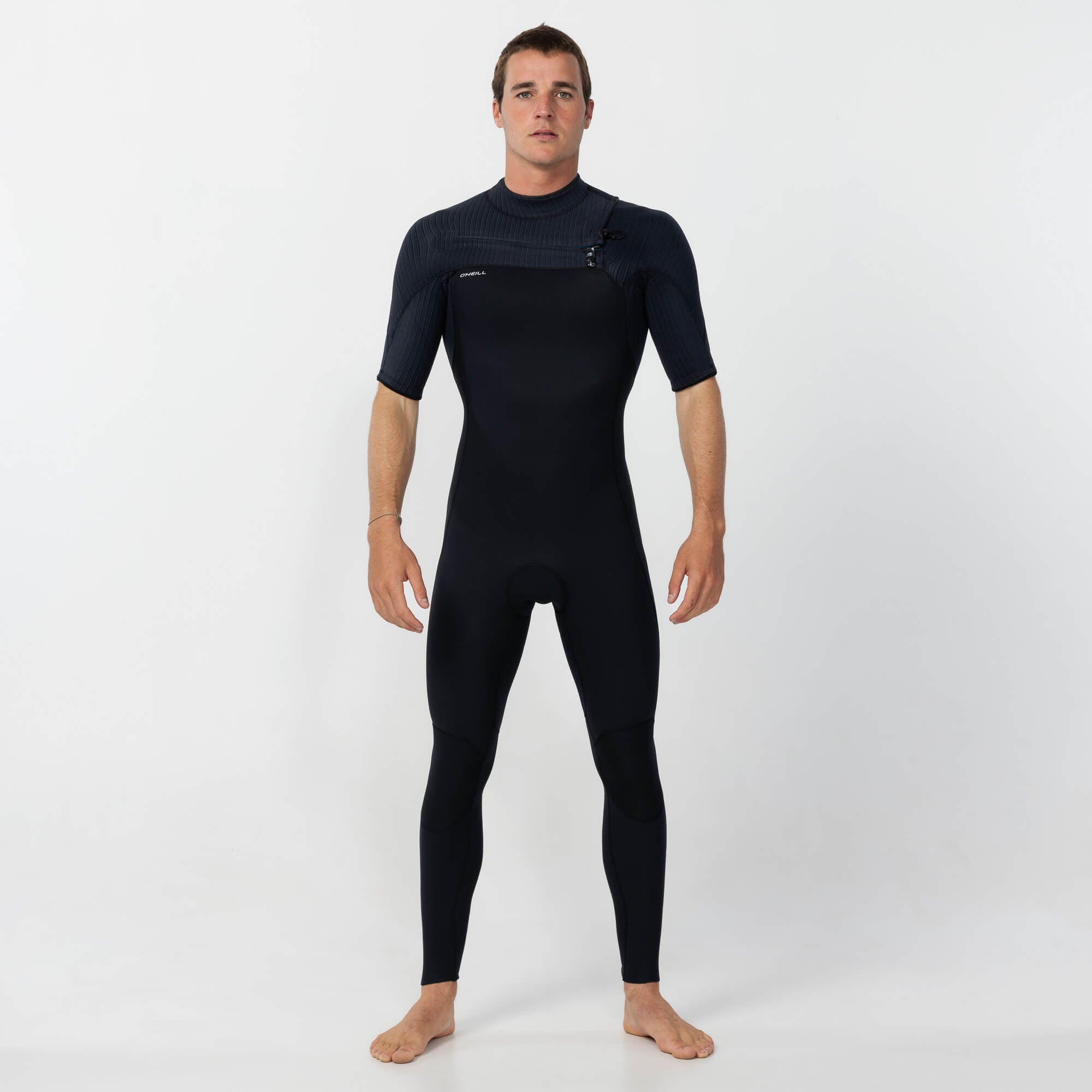 HyperFreak 2mm Short Arm Steamer Chest Zip Wetsuit - Black