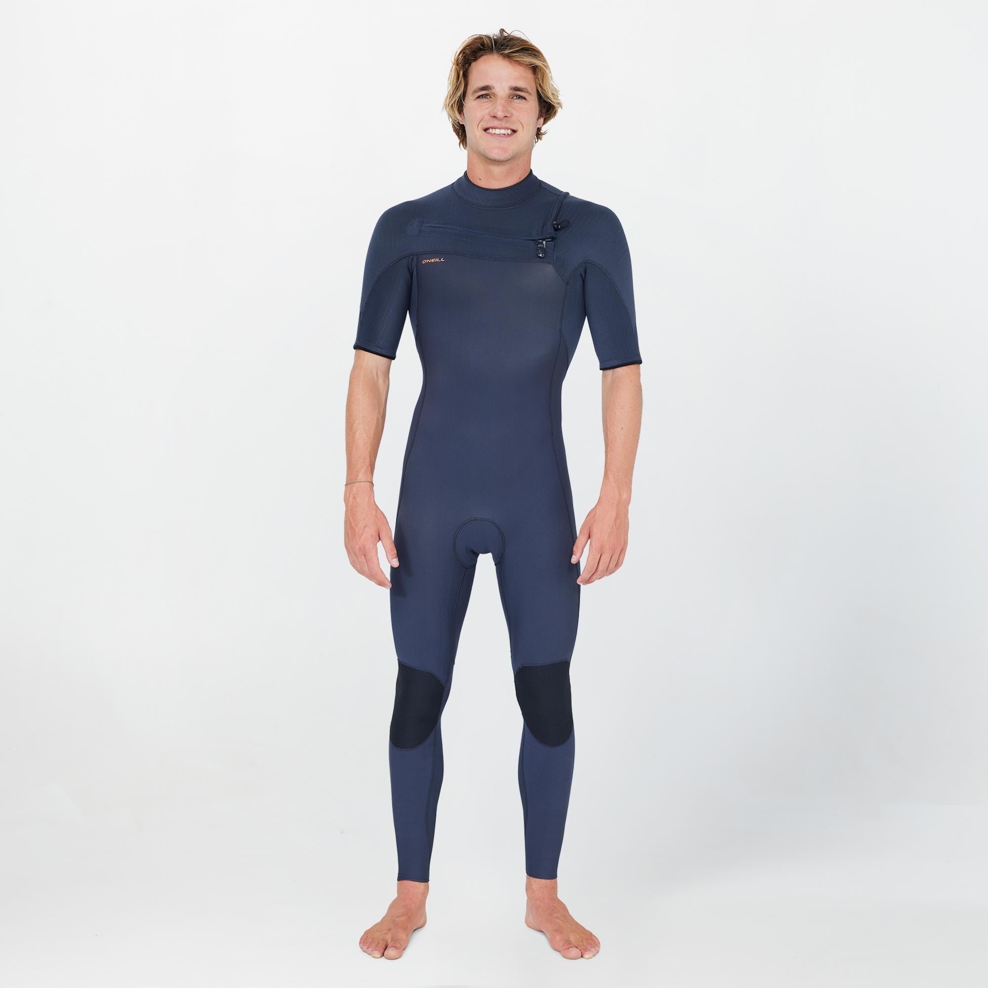 Men's HyperFreak 2mm Short Arm Steamer Chest Zip - Gunmetal