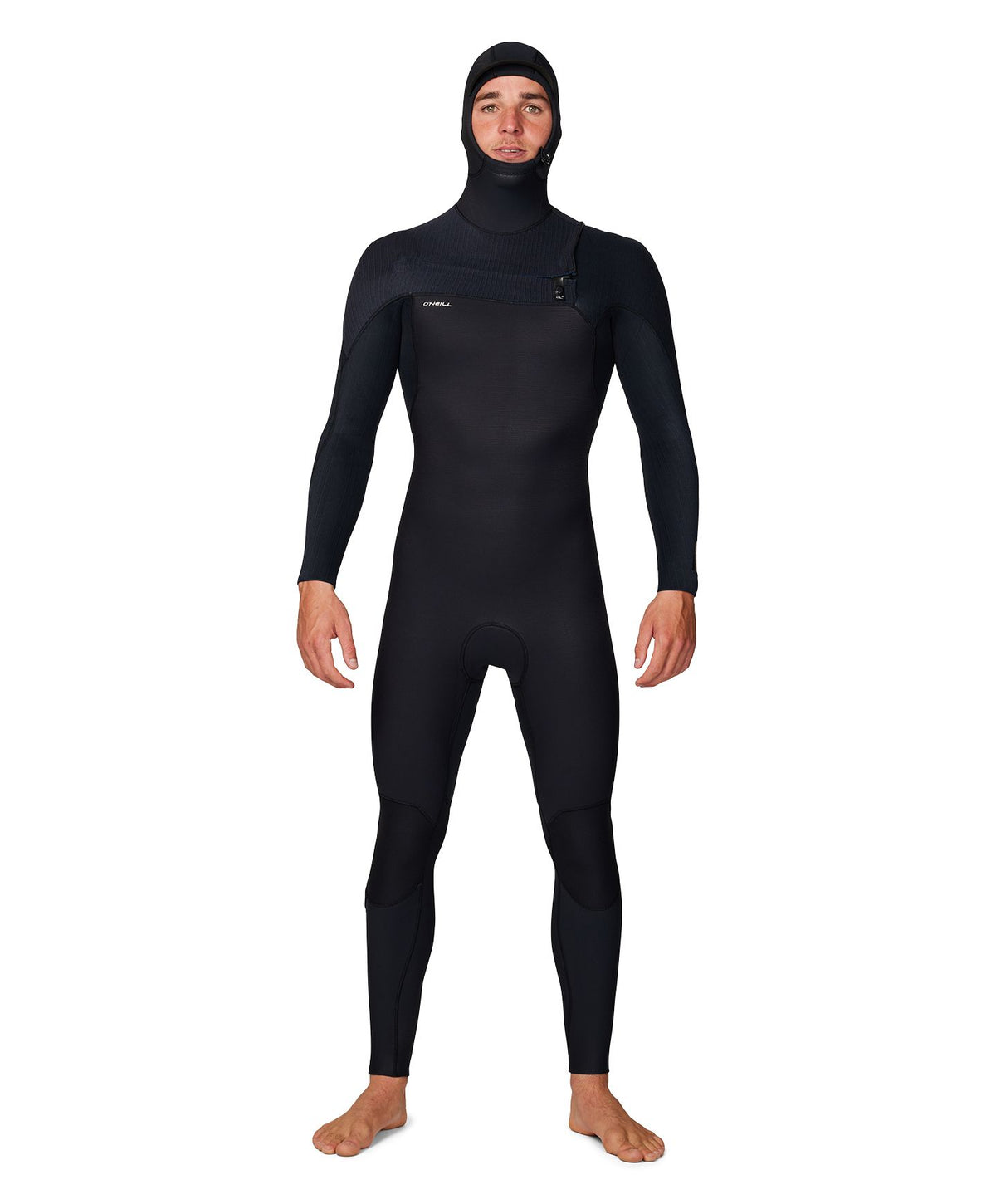 HyperFreak 4/3+ Hooded Steamer Chest Zip Wetsuit - Black