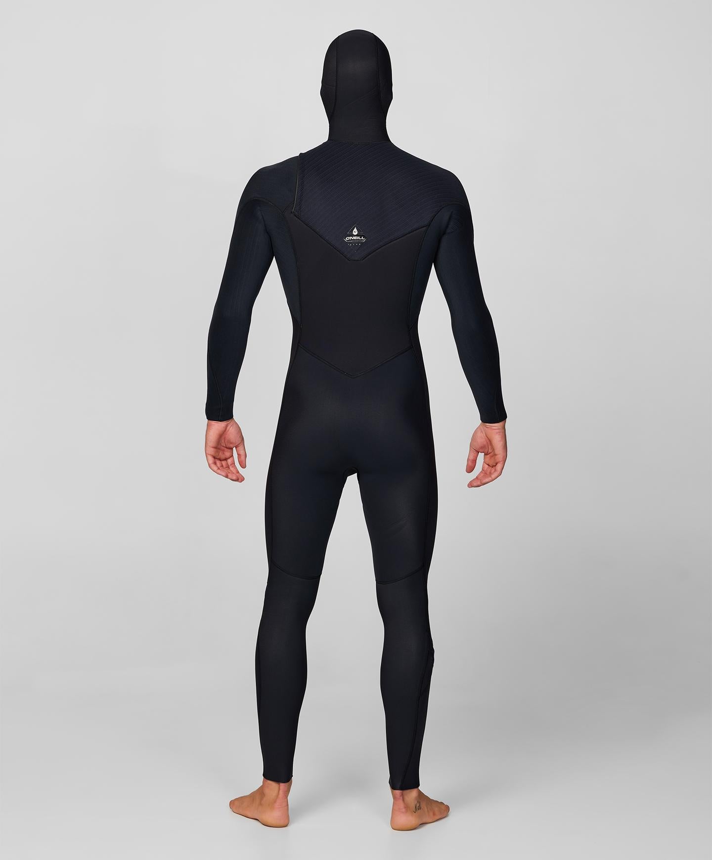 HyperFreak 4/3+ Hooded Steamer Chest Zip Wetsuit - Black