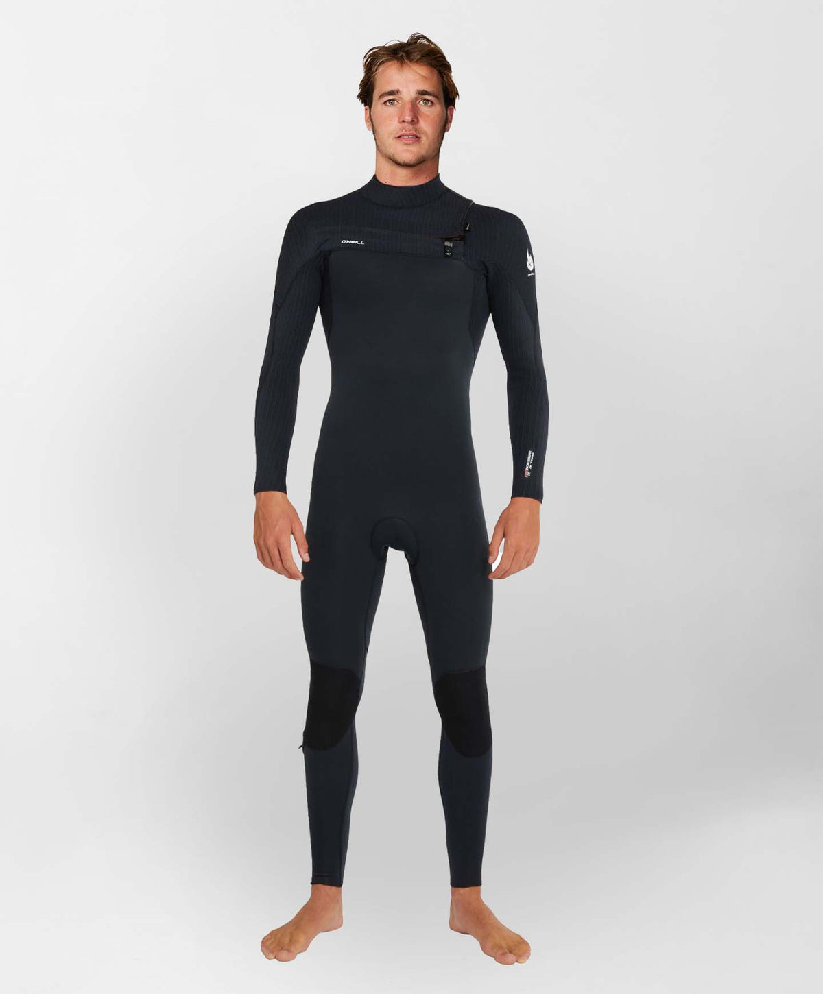 HyperFire 3/2mm Steamer Chest Zip Wetsuit - Black