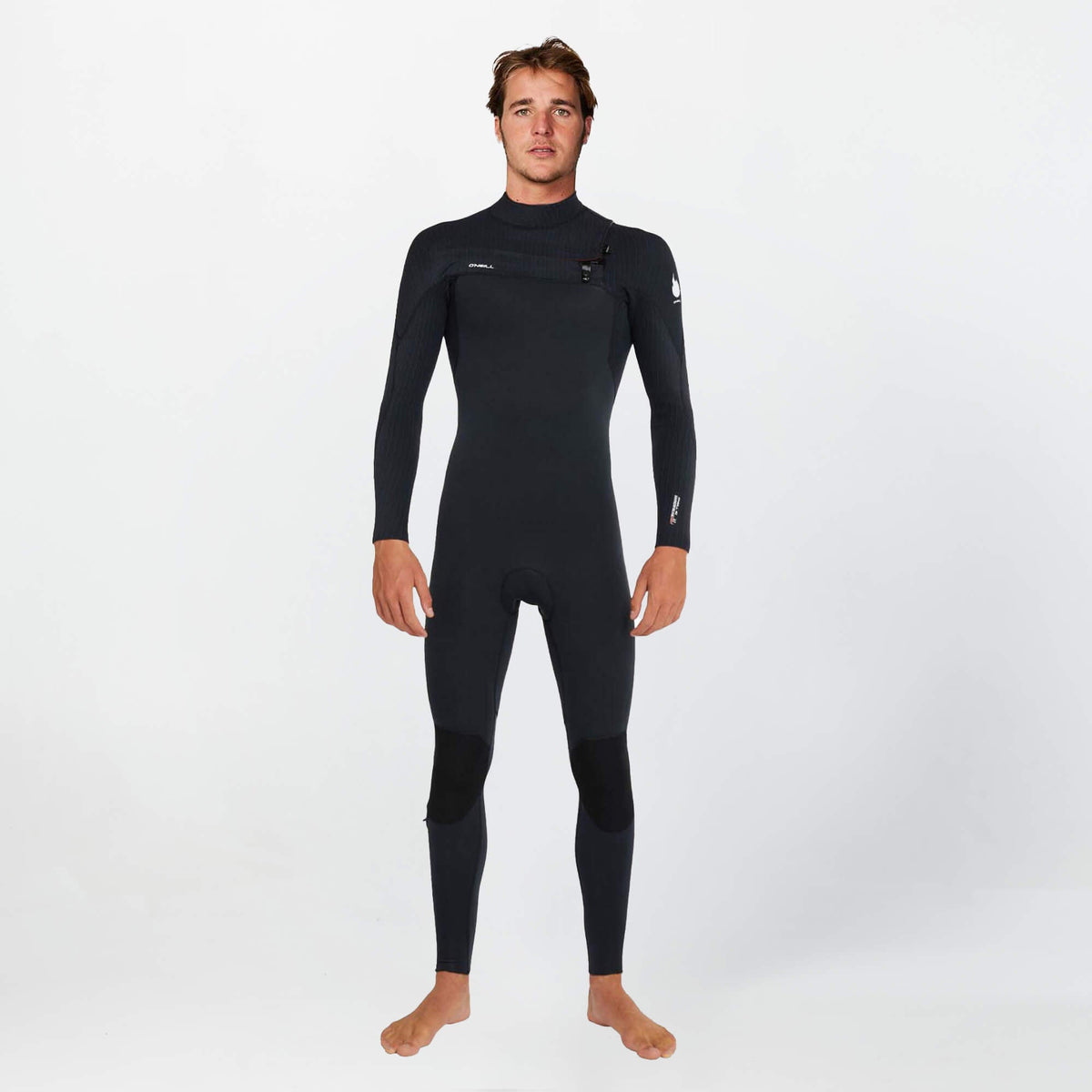HyperFire 4/3mm Steamer Chest Zip Wetsuit - Black