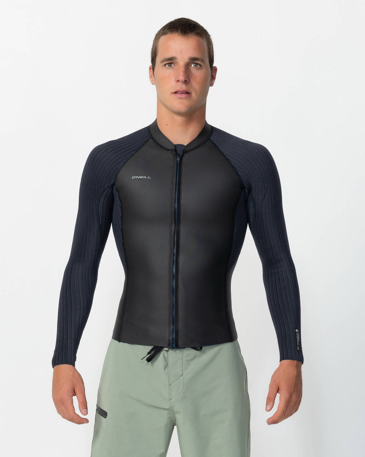 HyperFreak Front Zip Long Sleeve Wetsuit Jacket 2mm - Black