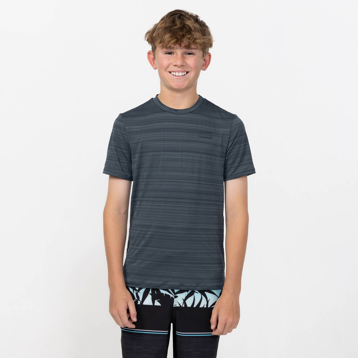 Kid's 24/7 Tech Short Sleeve Rash Vest Tee - Graphite