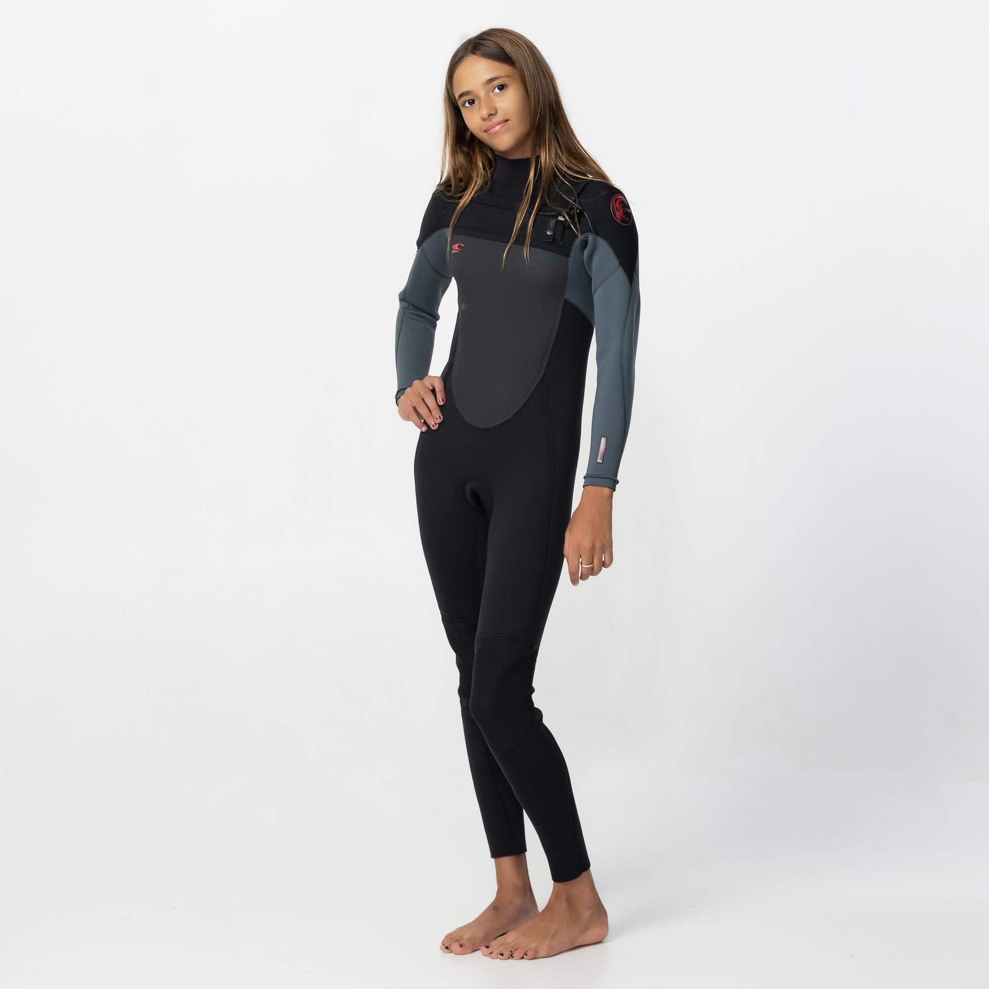 Kid's Defender 3/2mm Steamer Chest Zip - Graphite