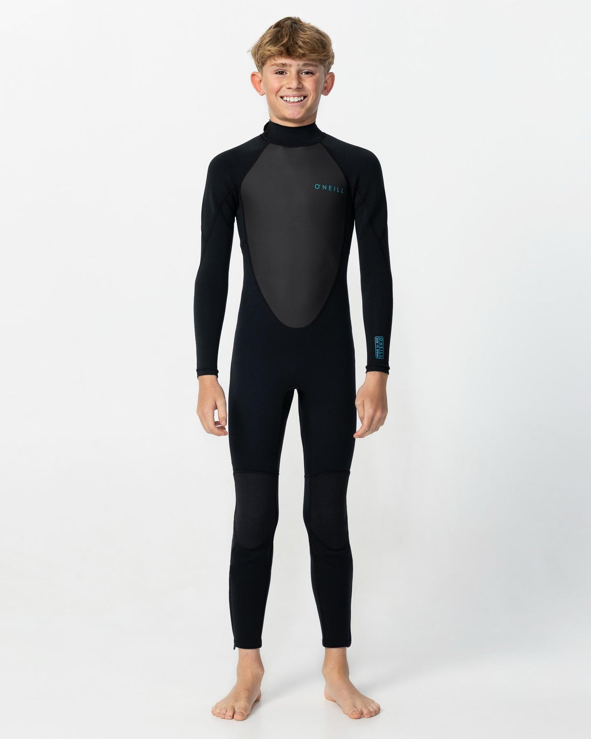 Kid's Factor 3/2mm Steamer Back Zip Wetsuit - Black