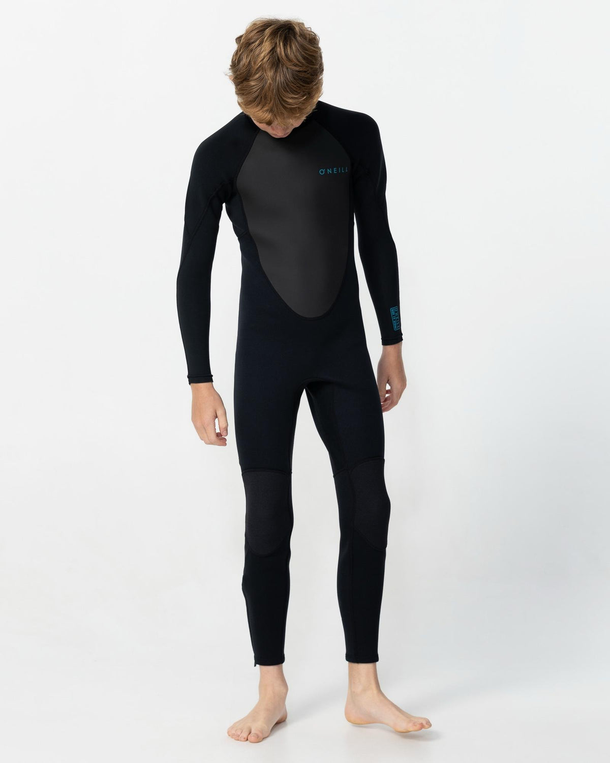 Kid's Factor 3/2mm Steamer Back Zip Wetsuit - Black