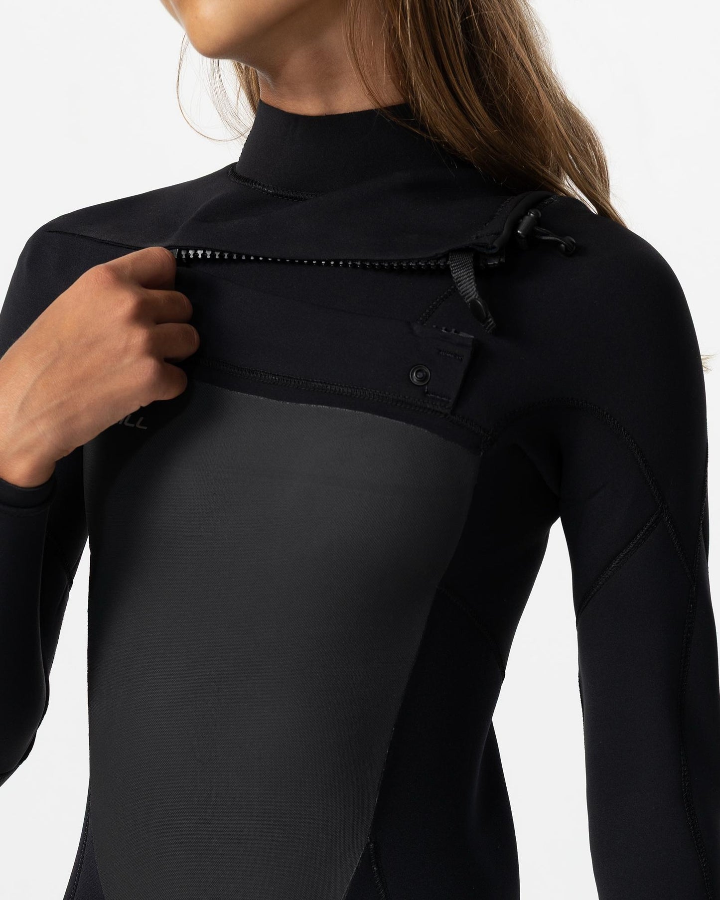 Kid's Focus 3/2mm Steamer Chest Zip Wetsuit - Black