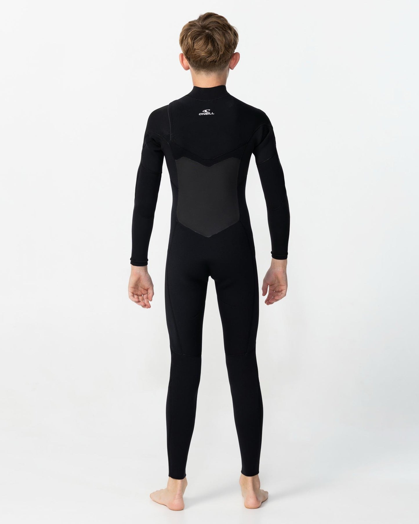 Kid's Focus 3/2mm Steamer Chest Zip Wetsuit - Black