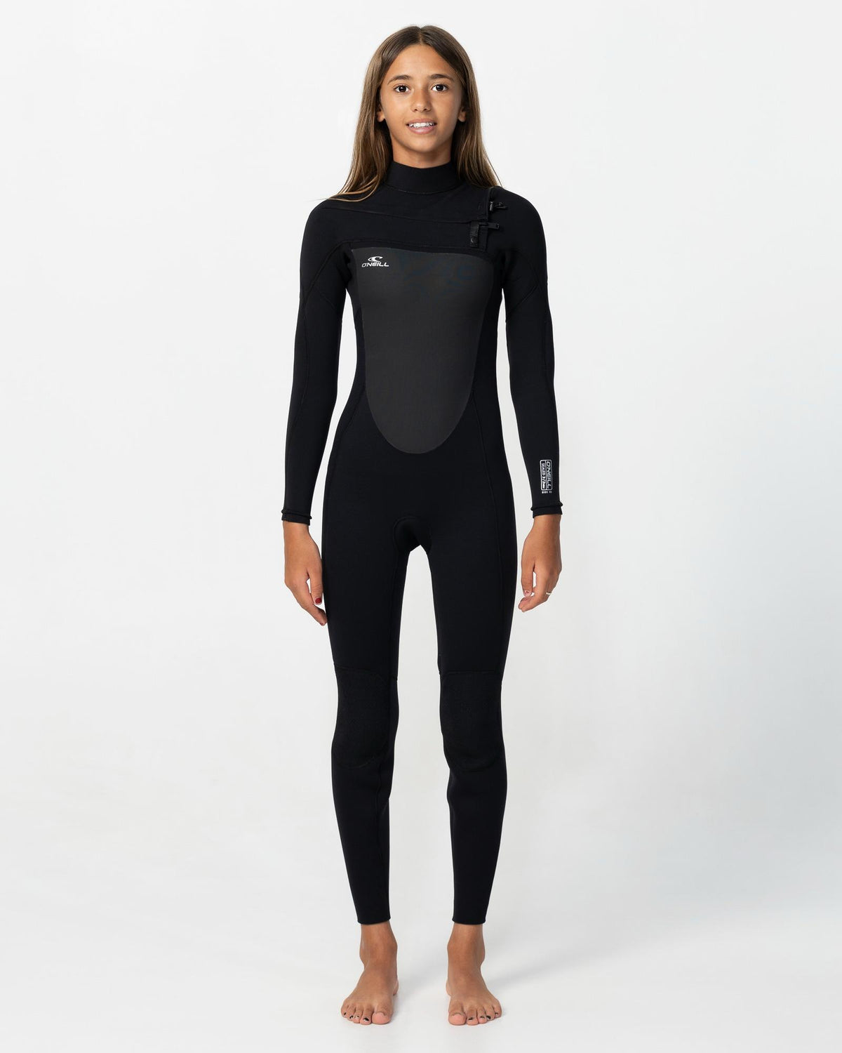 Kid's Focus 4/3mm Steamer Chest Zip Wetsuit - Black