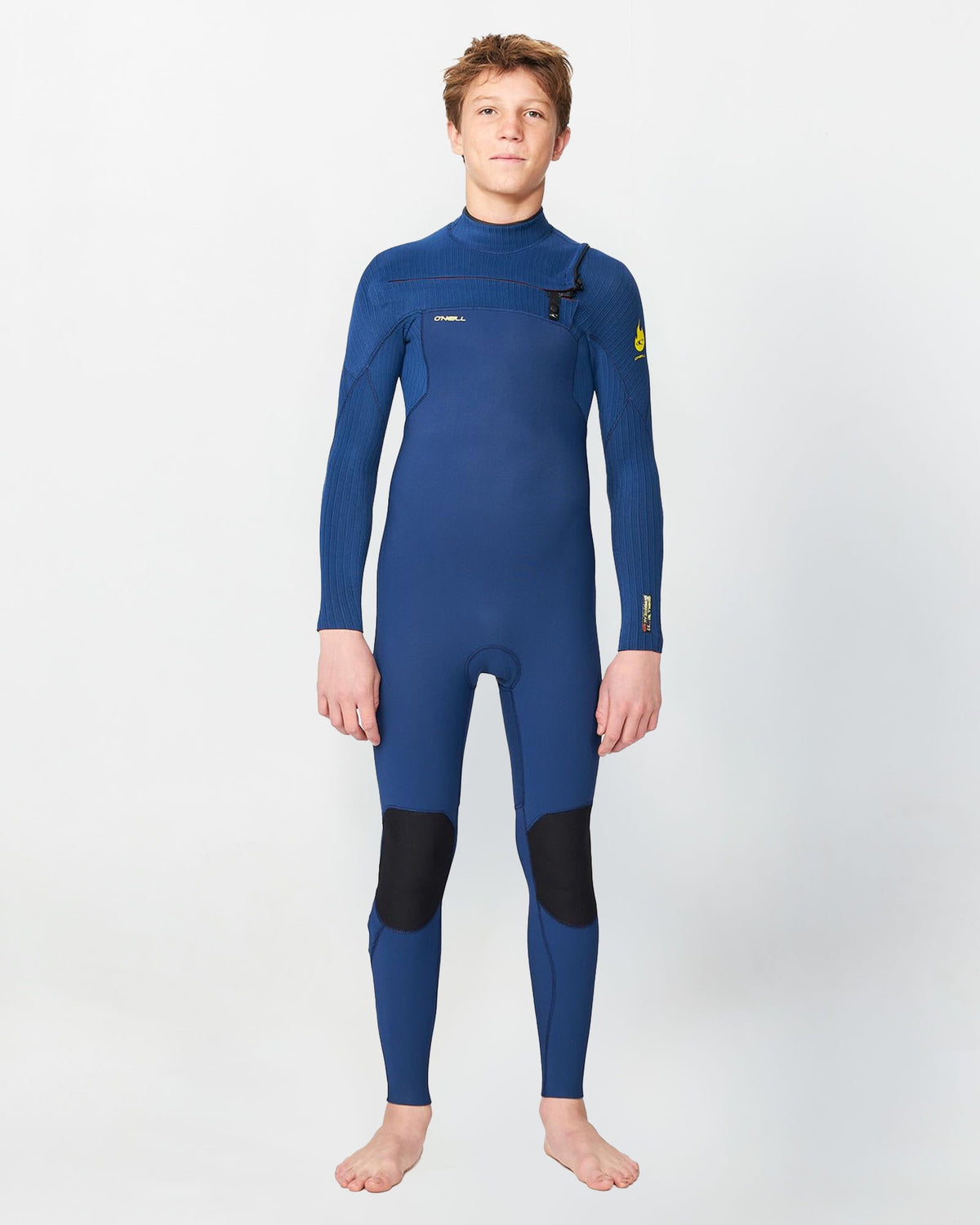 Boy's HyperFire 3/2mm Steamer Chest Zip Wetsuit - Navy