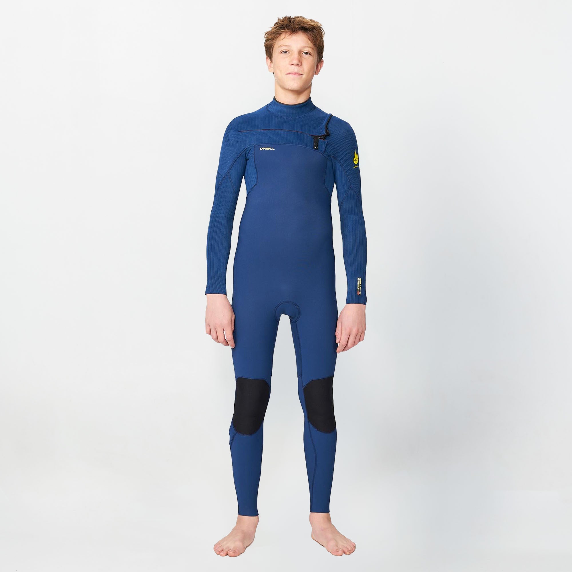 Boy's HyperFire 3/2mm Steamer Chest Zip Wetsuit - Navy