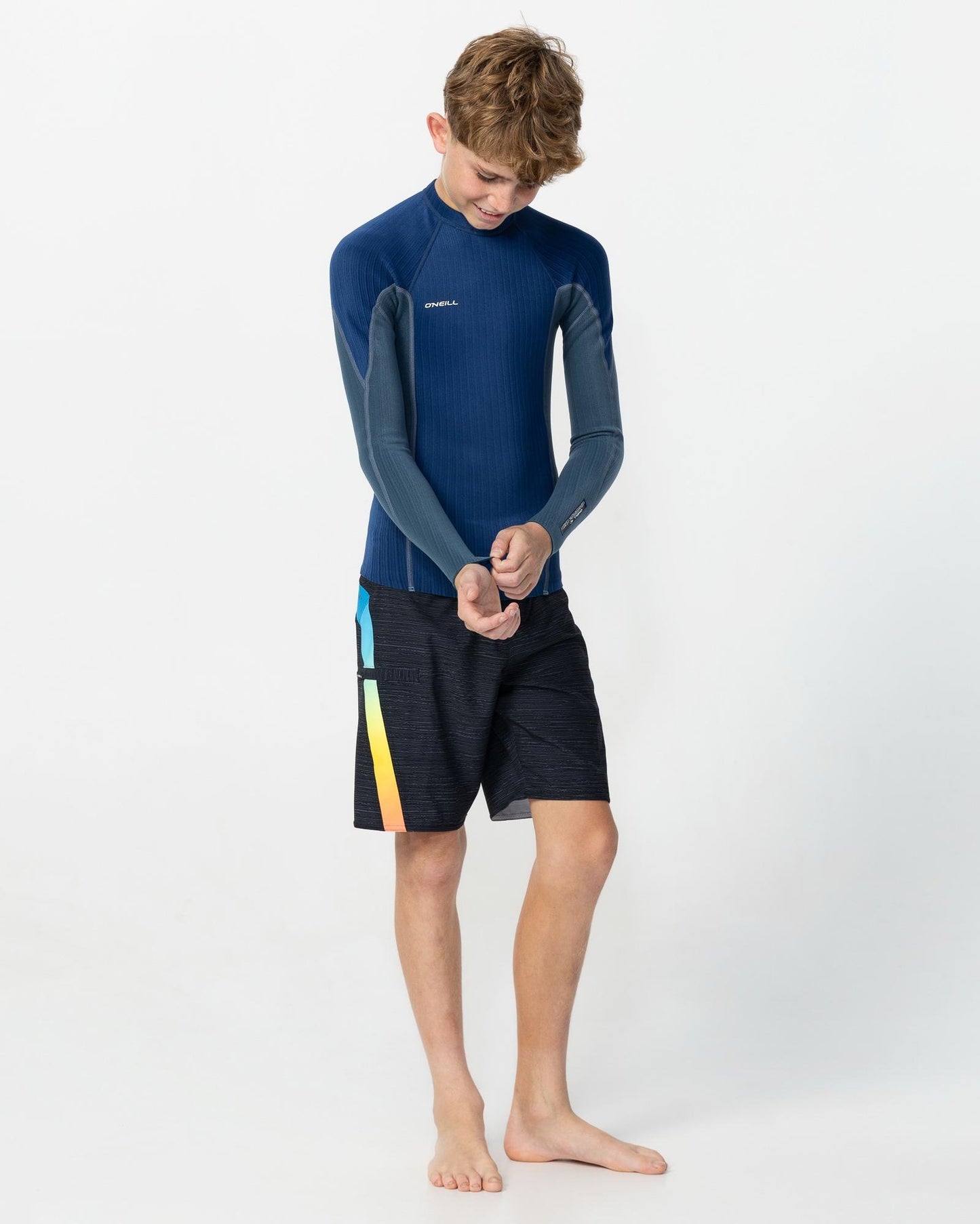 Boy's HyperFreak 1.5mm TB3X Long Sleeve Wetsuit Jacket - Marine