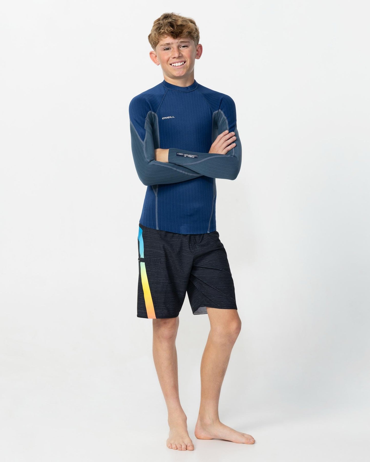 Boy's HyperFreak 1.5mm TB3X Long Sleeve Wetsuit Jacket - Marine