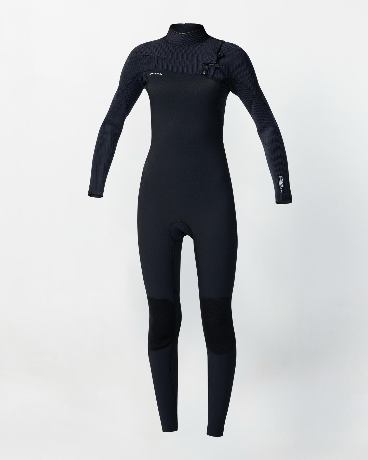 Girl's HyperFreak 3/2+ Steamer Chest Zip Wetsuit - Black