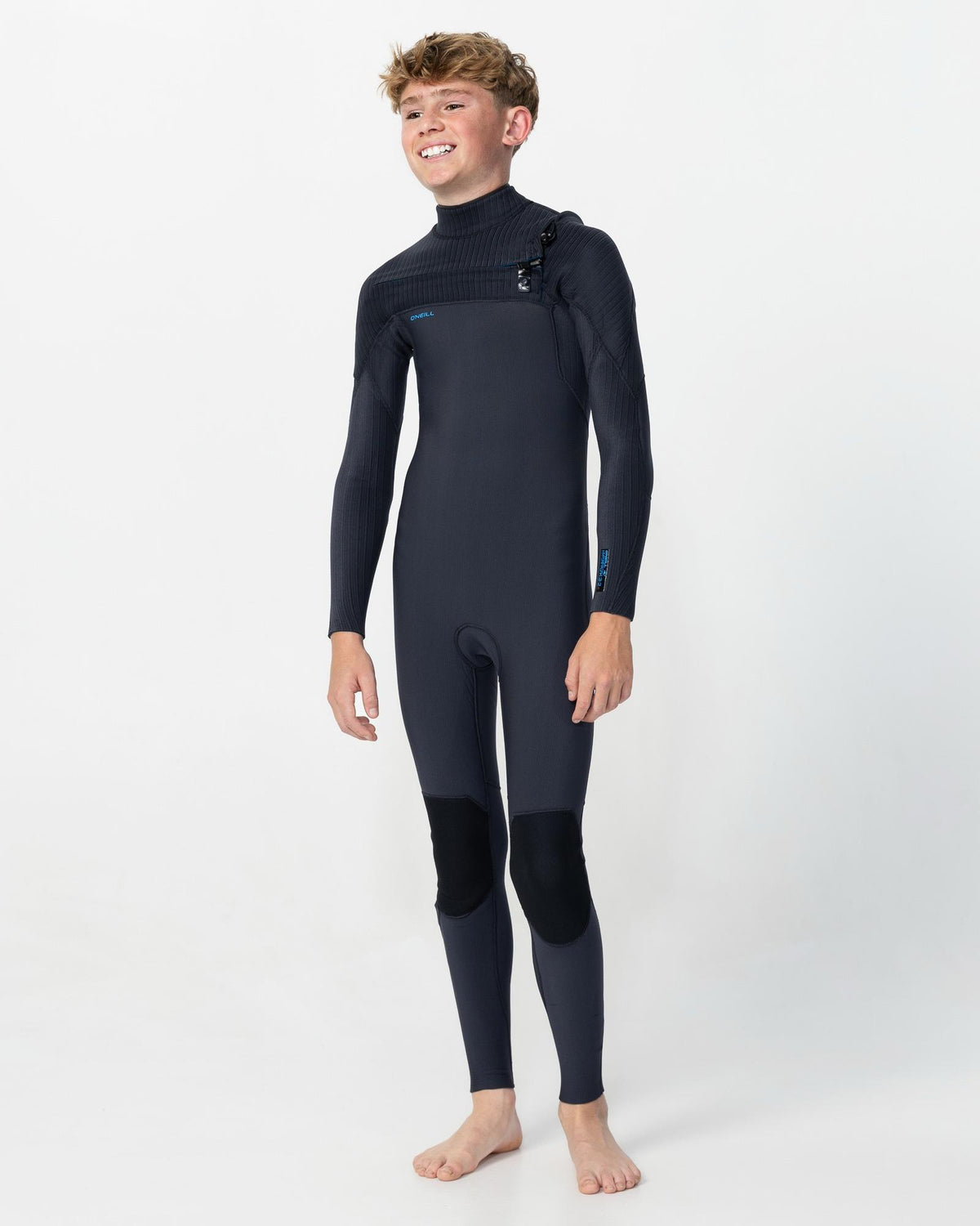 Boy's HyperFreak 3/2+ Steamer Chest Zip Wetsuit - Gunmetal