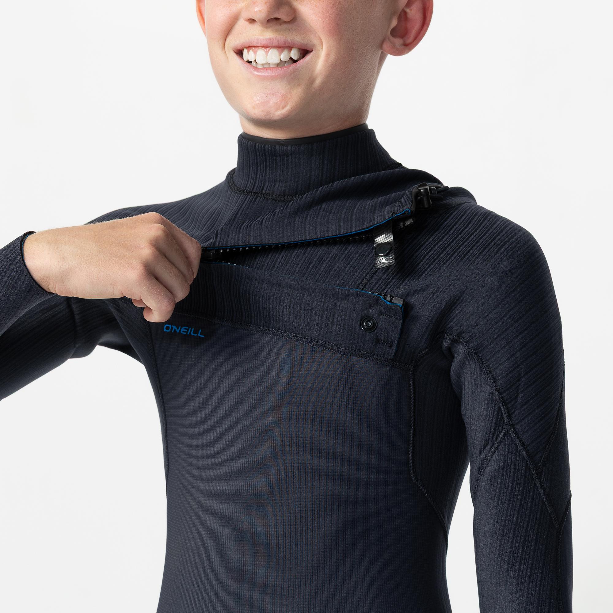 Boy's HyperFreak 3/2+ Steamer Chest Zip Wetsuit - Gunmetal