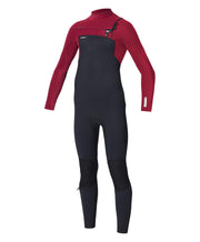 Boy's HyperFreak 3/2+ Steamer Chest Zip Wetsuit - Dark Red