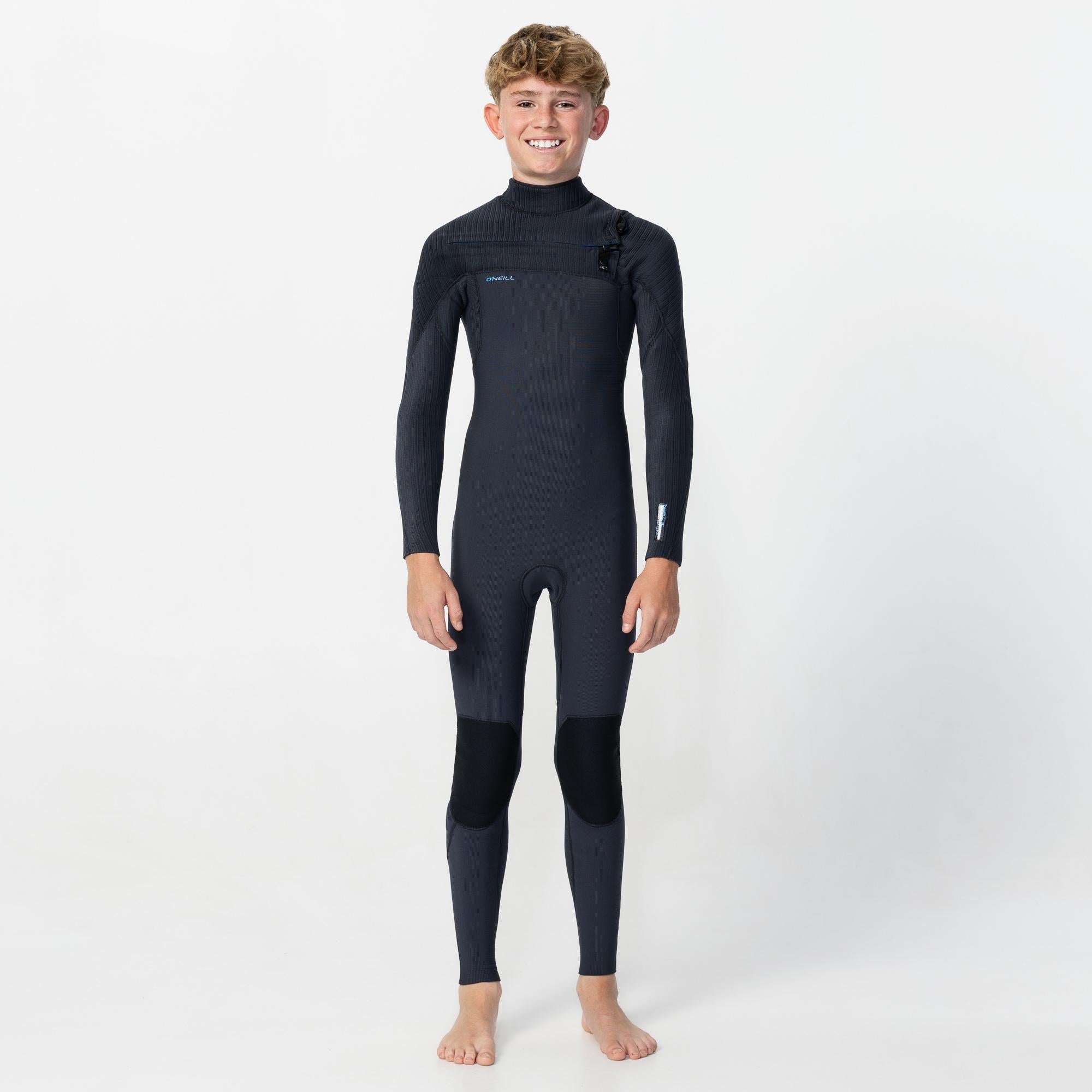 Boy's HyperFreak 4/3+ Steamer Chest Zip Wetsuit - Gunmetal