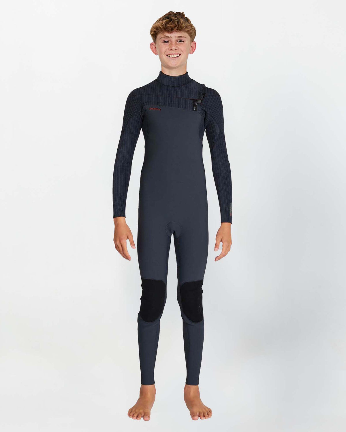 Boy's HyperFire 3/2mm Steamer Chest Zip Wetsuit - Gunmetal