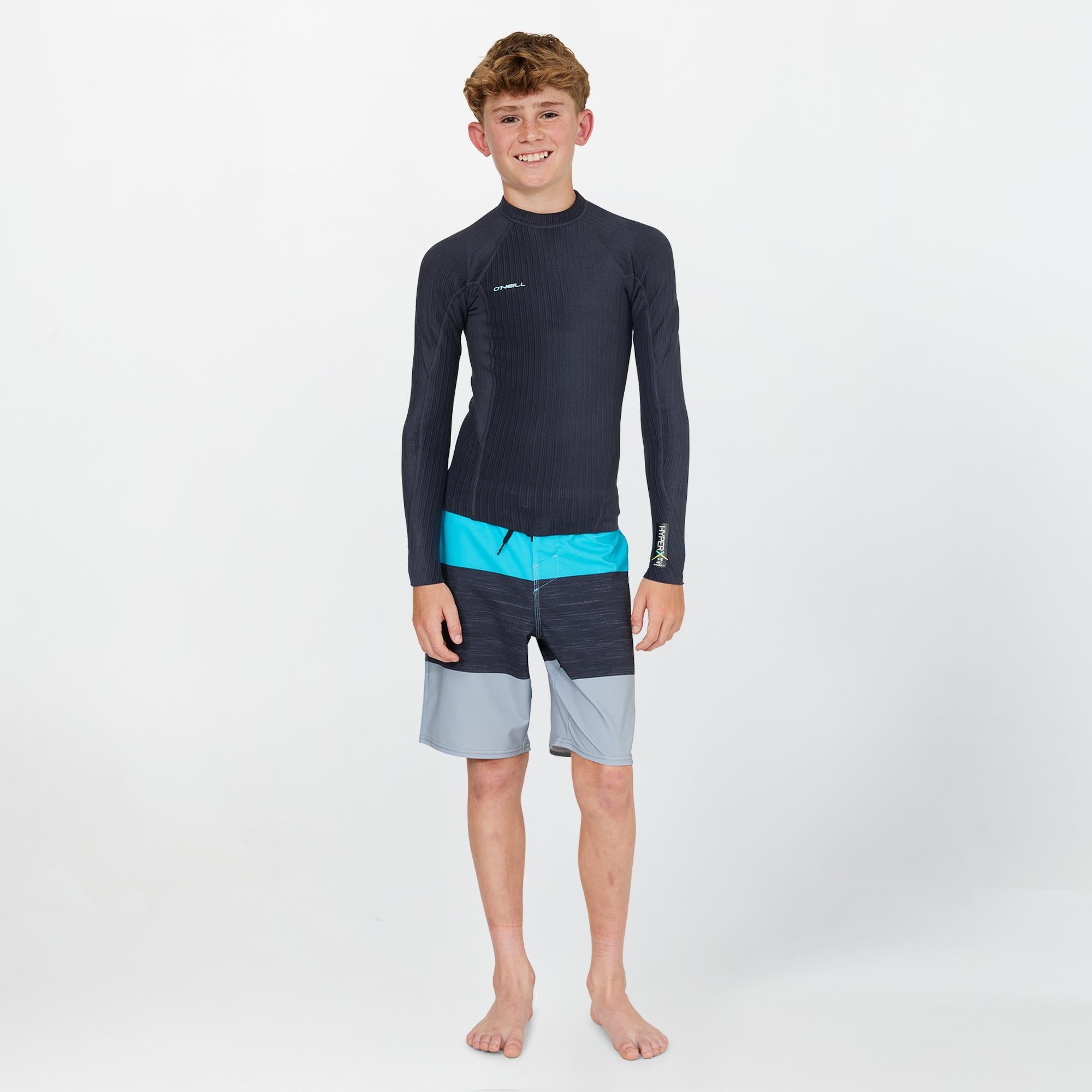 Kid's HyperX 1.5mm Long Sleeve Wetsuit Jacket - Gunmetal