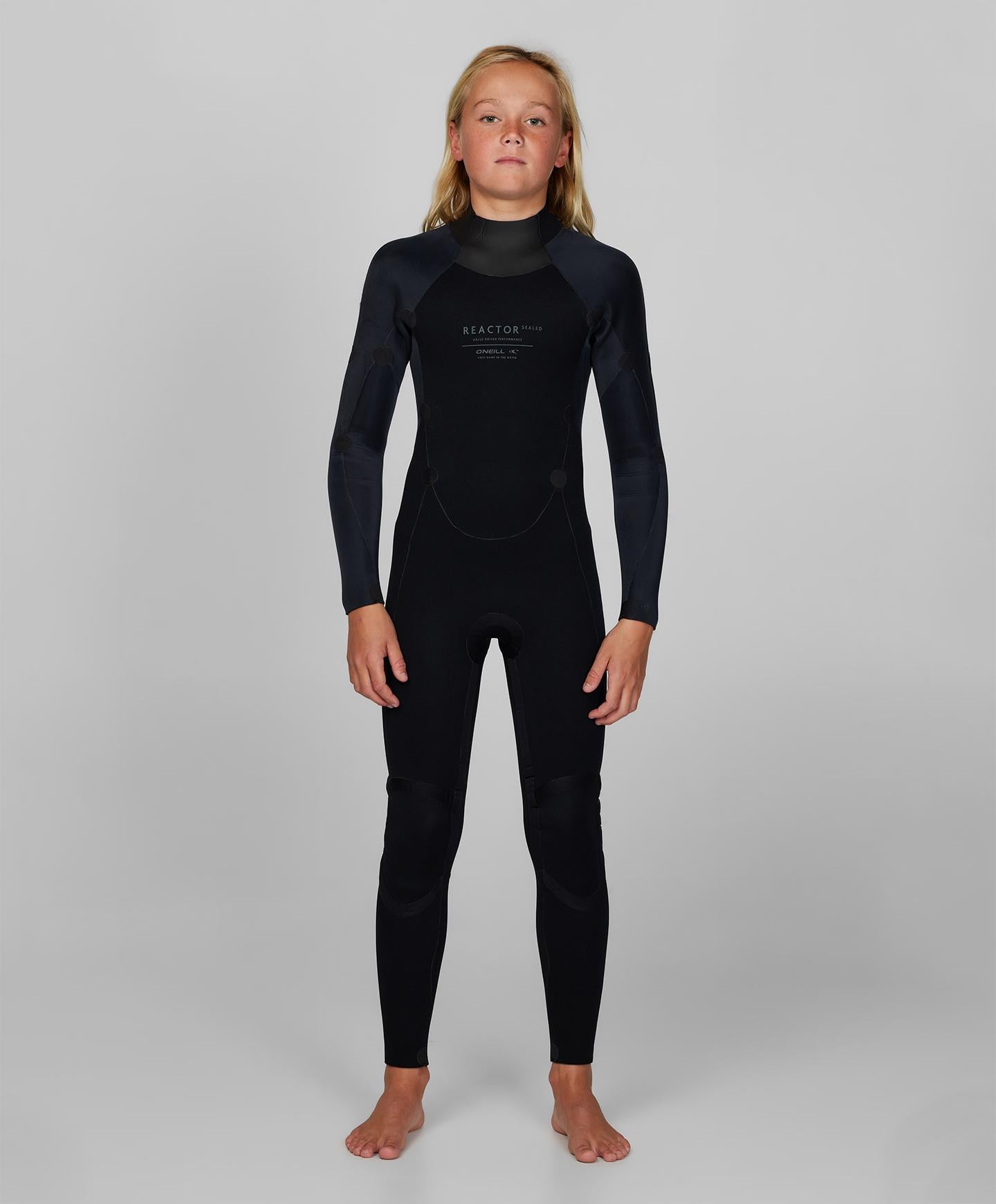 Kid's Reactor 3/2mm GBS Steamer Wetsuit - Black