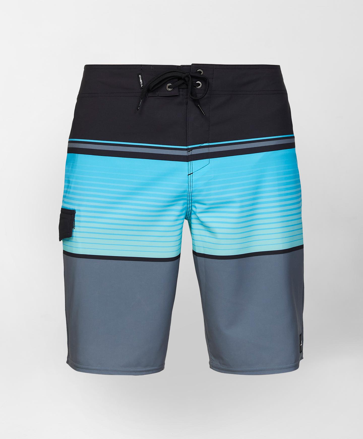 Lennox Stripe 21" Boardshorts - Black