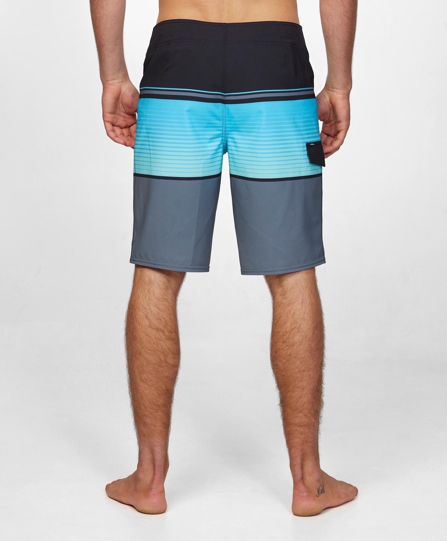 Lennox Stripe 21" Boardshorts - Black