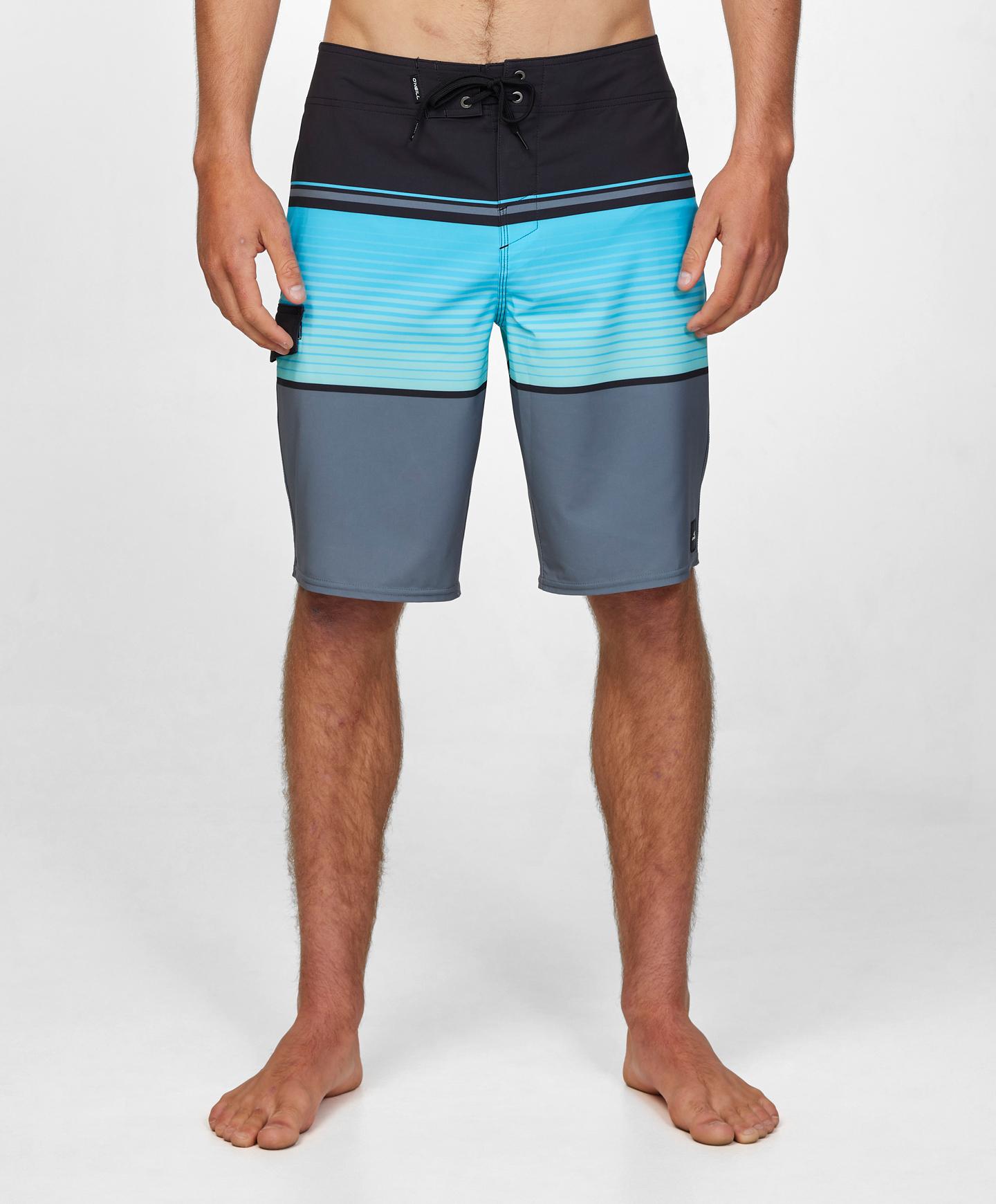 Lennox Stripe 21" Boardshorts - Black