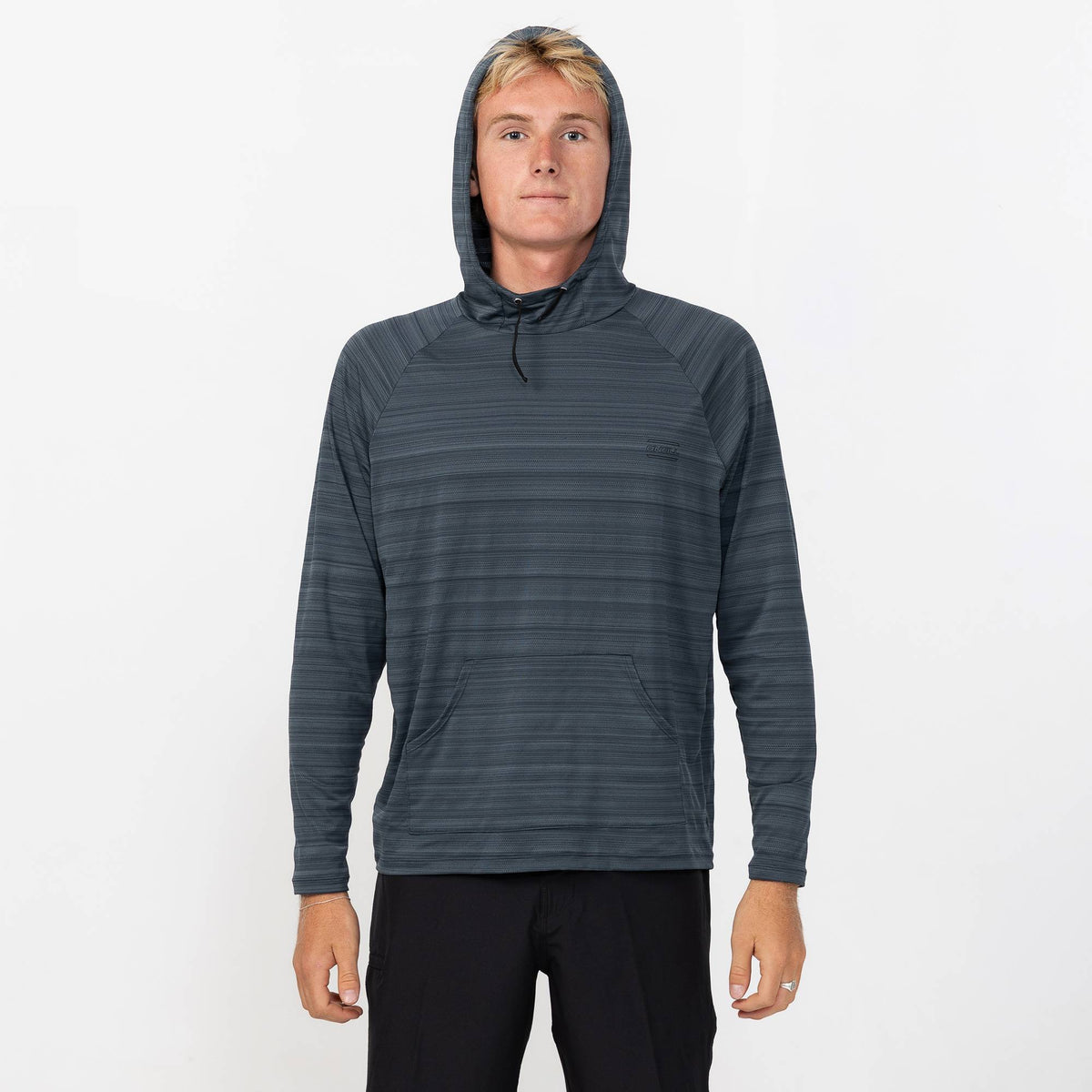 Men's 24/7 Tech Hooded Long Sleeve Rash Vest Tee - Graphite