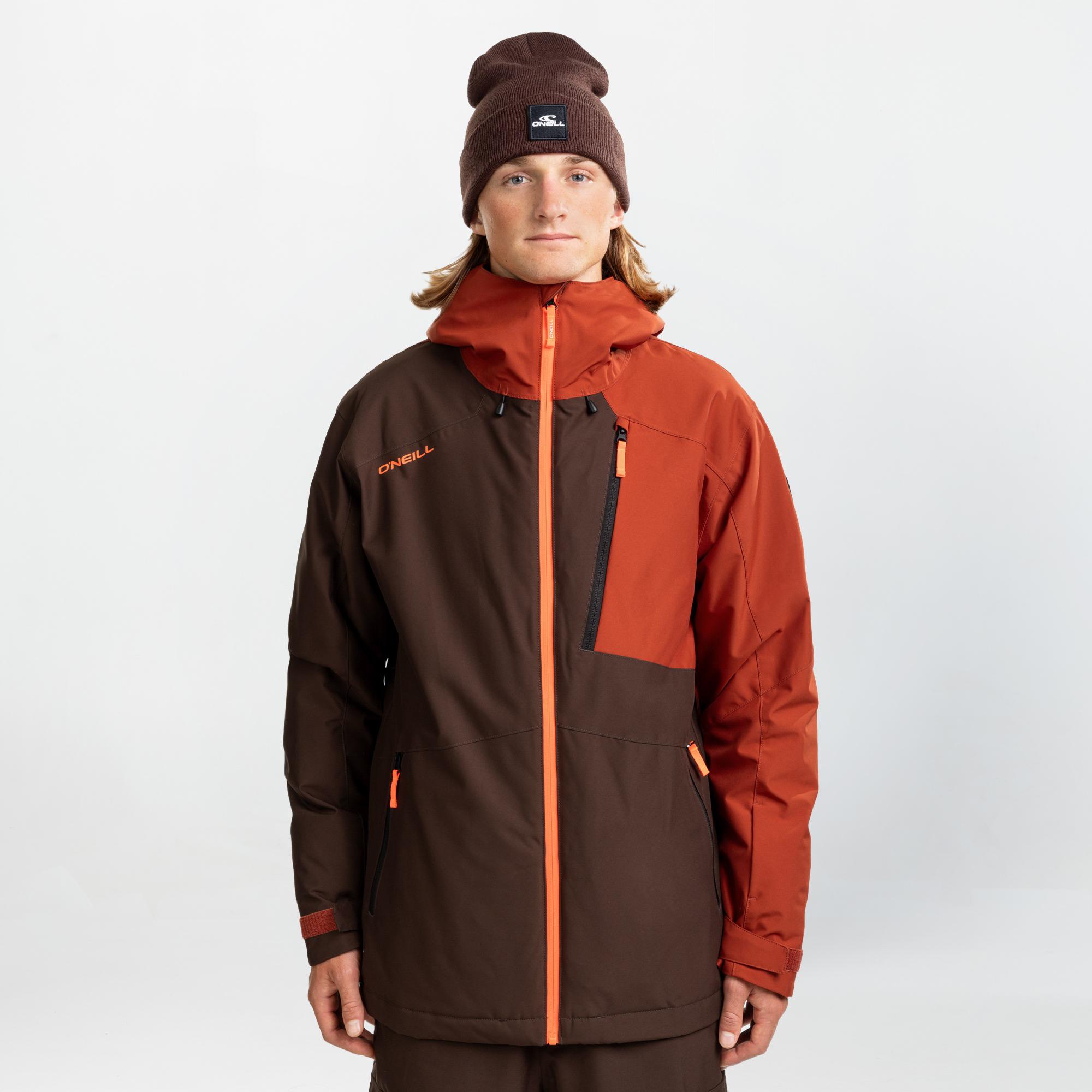 Men's Cruz Block Snow Jacket - Coffee Bean Colour Block