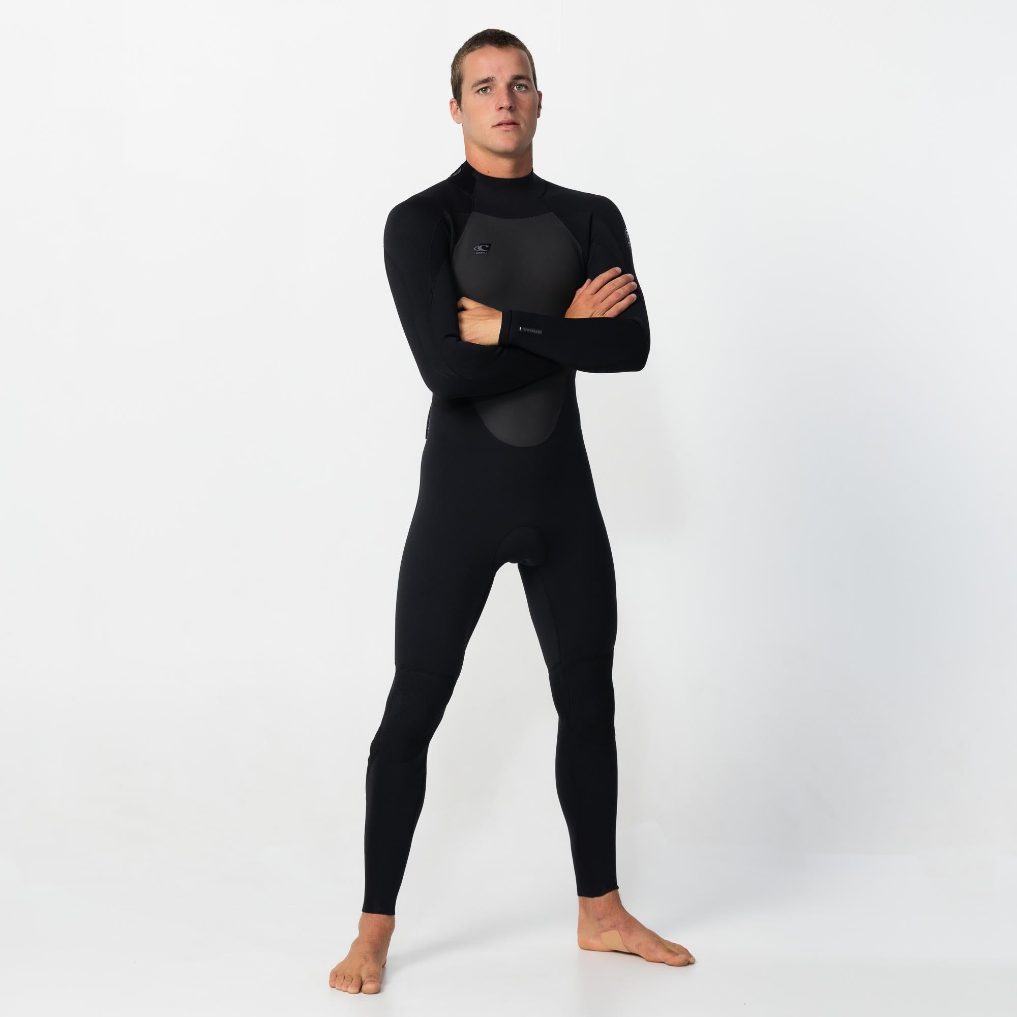 Men's Defender 4/3mm Steamer Back Zip - Black