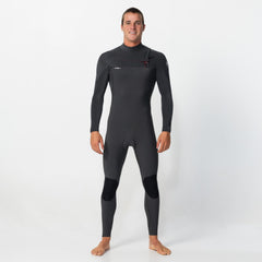 Men's HyperFire 3/2mm Steamer Chest Zip - Steel Grey