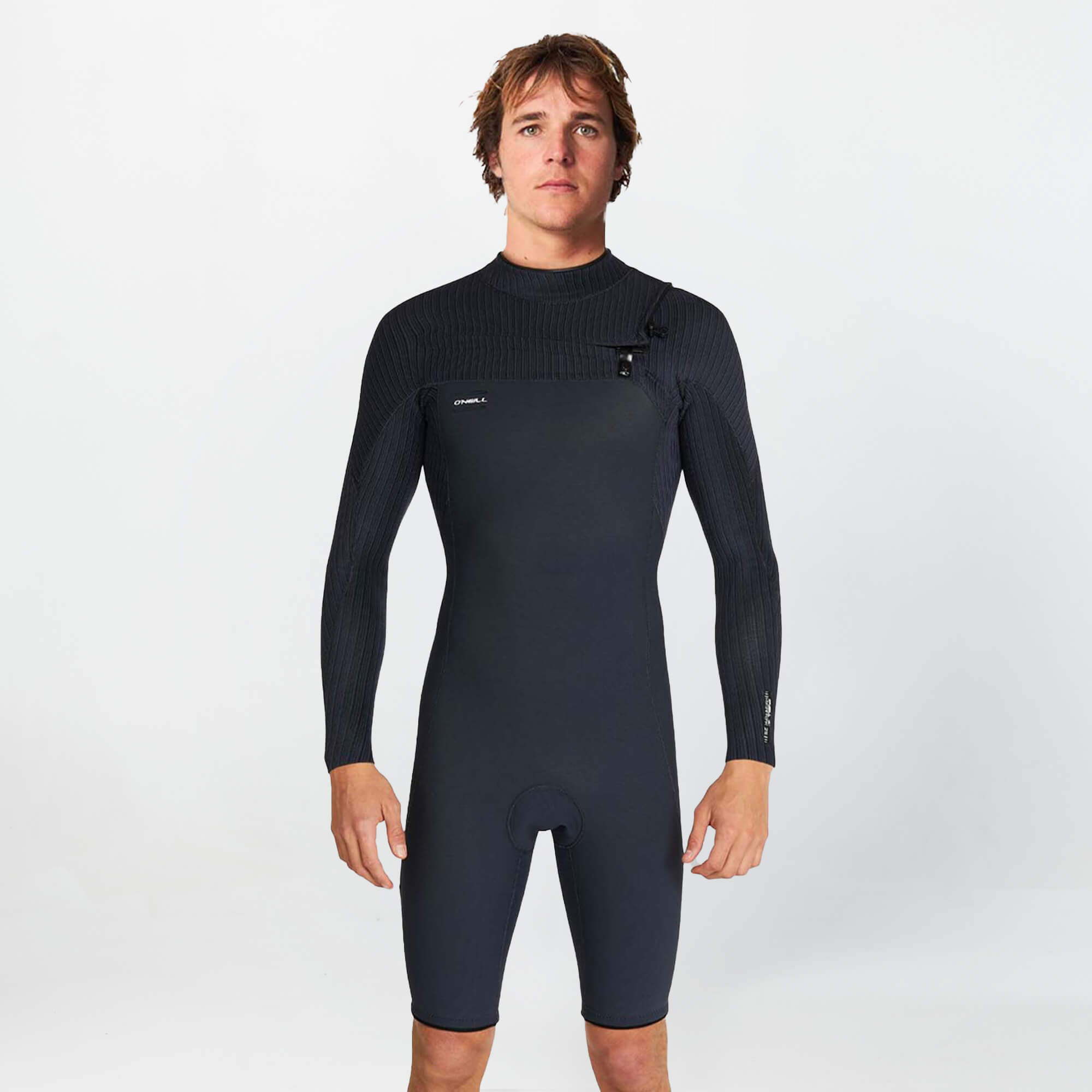 HyperFreak 2mm Long Sleeve Springsuit Chest Zip Wetsuit - Black