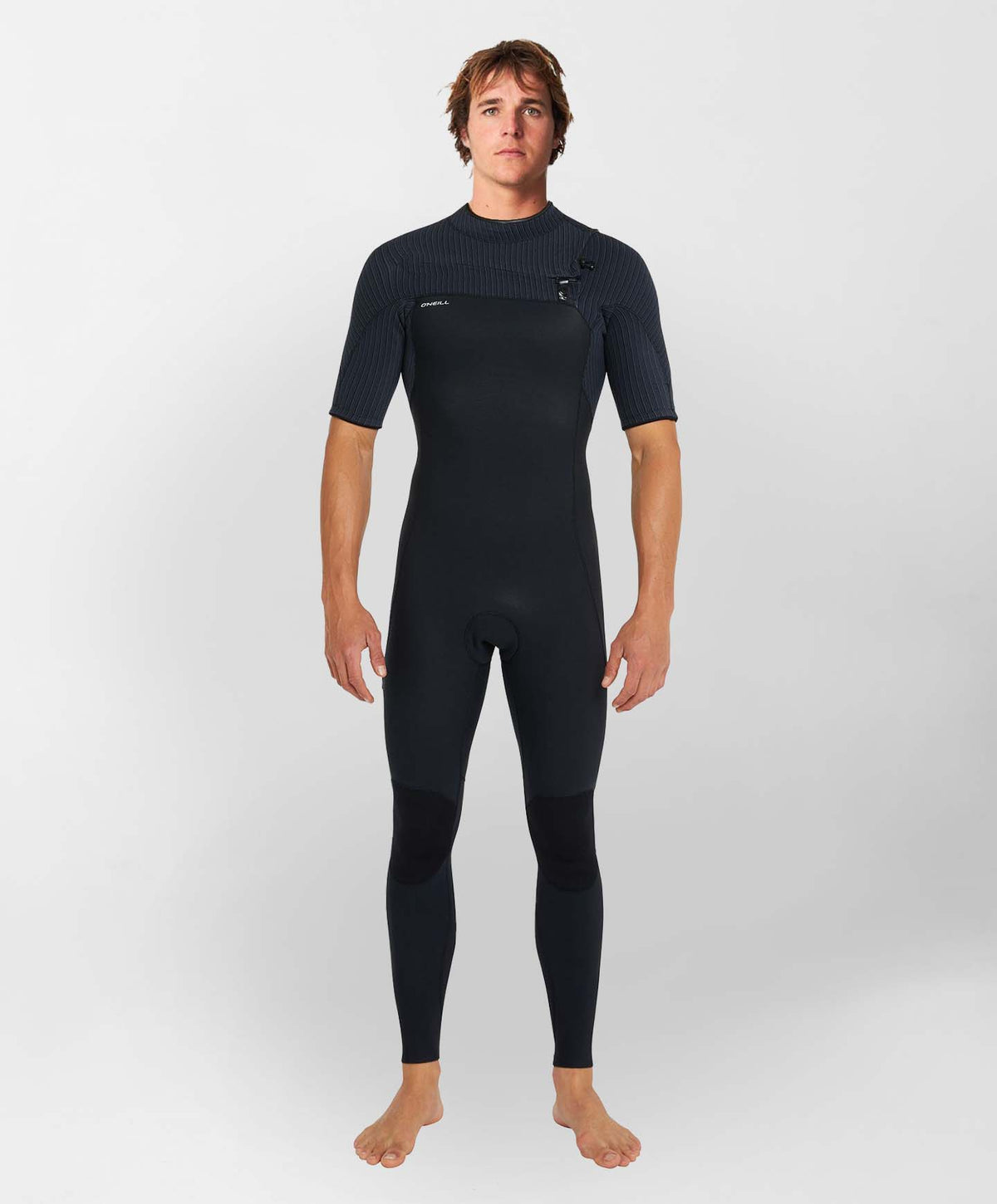 HyperFreak 2mm Short Arm Steamer Chest Zip Wetsuit - Black