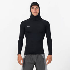 Men's HyperFreak Skins Long Sleeve Hooded Rash Vest - Black