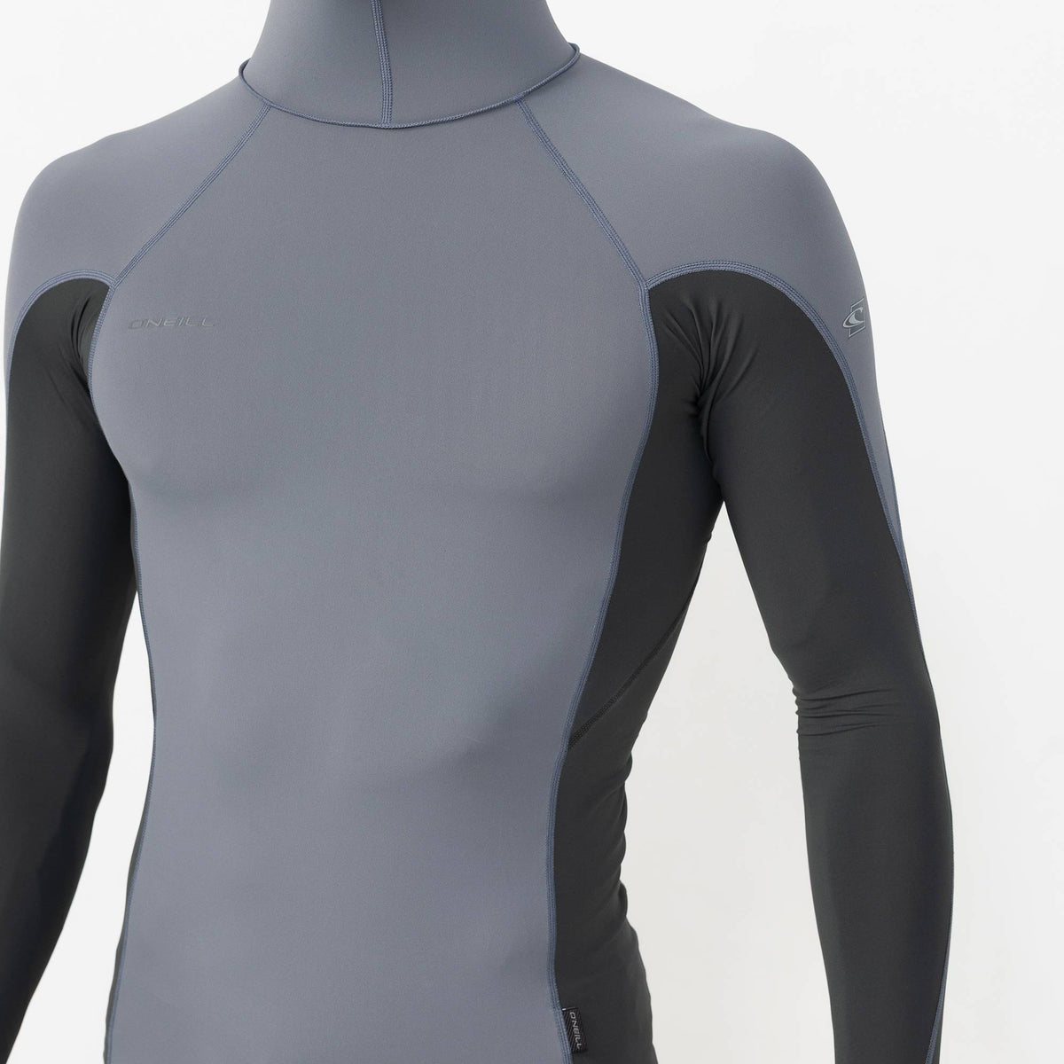 Men's HyperFreak Skins Long Sleeve Hooded Rash Vest - Steel Grey