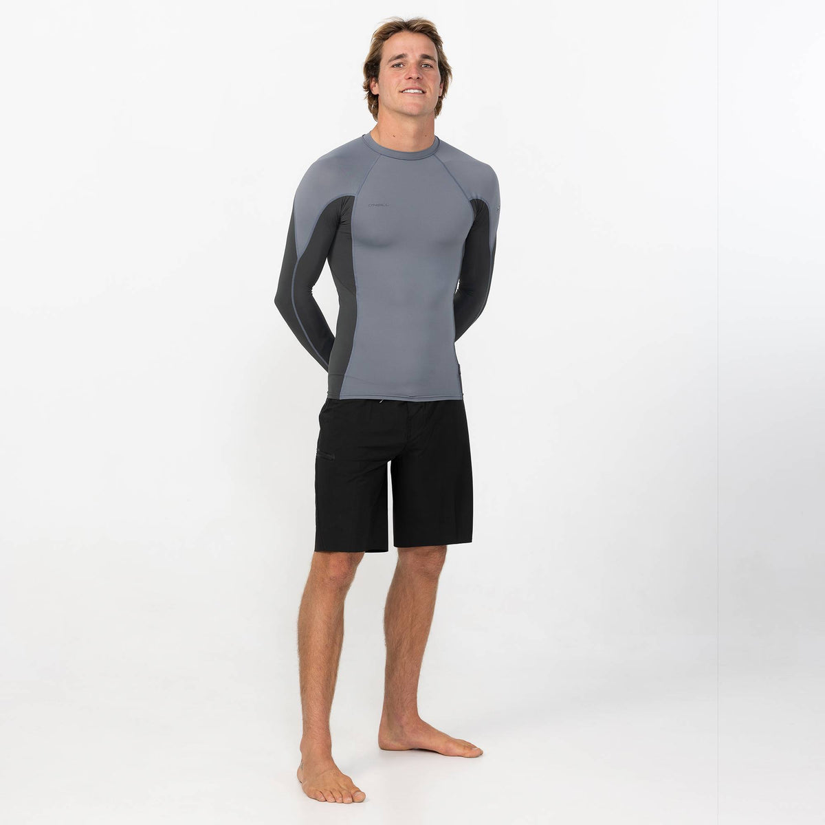 Men's HyperFreak Skins Long Sleeve Rash Vest - Dark Shadow