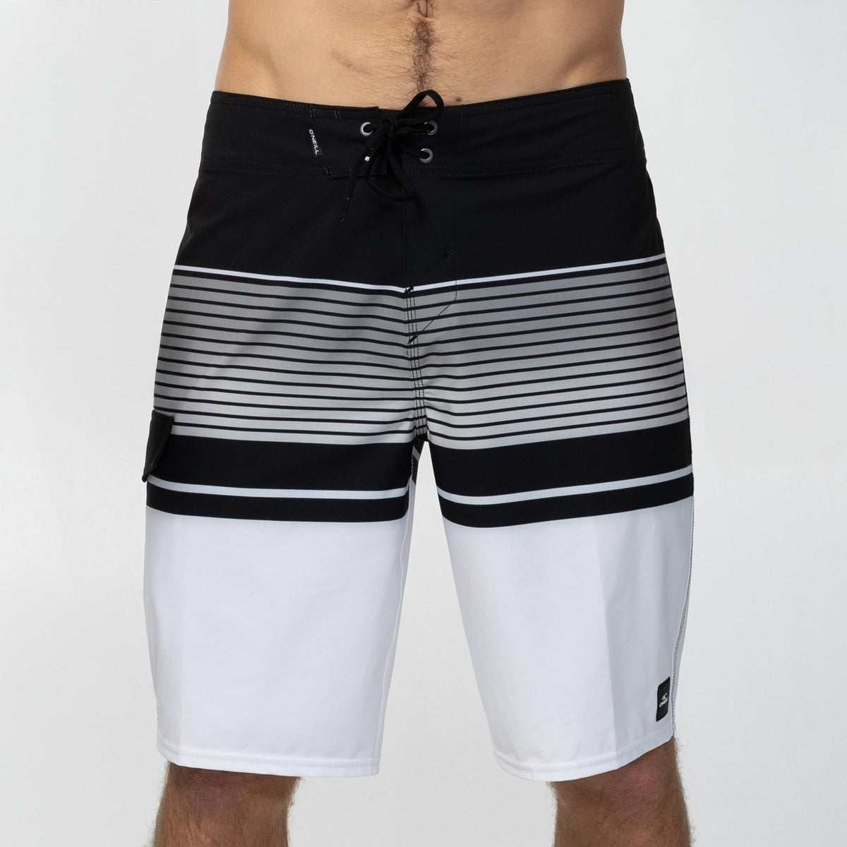 Men's Lennox Stripe 21" Boardshort - White